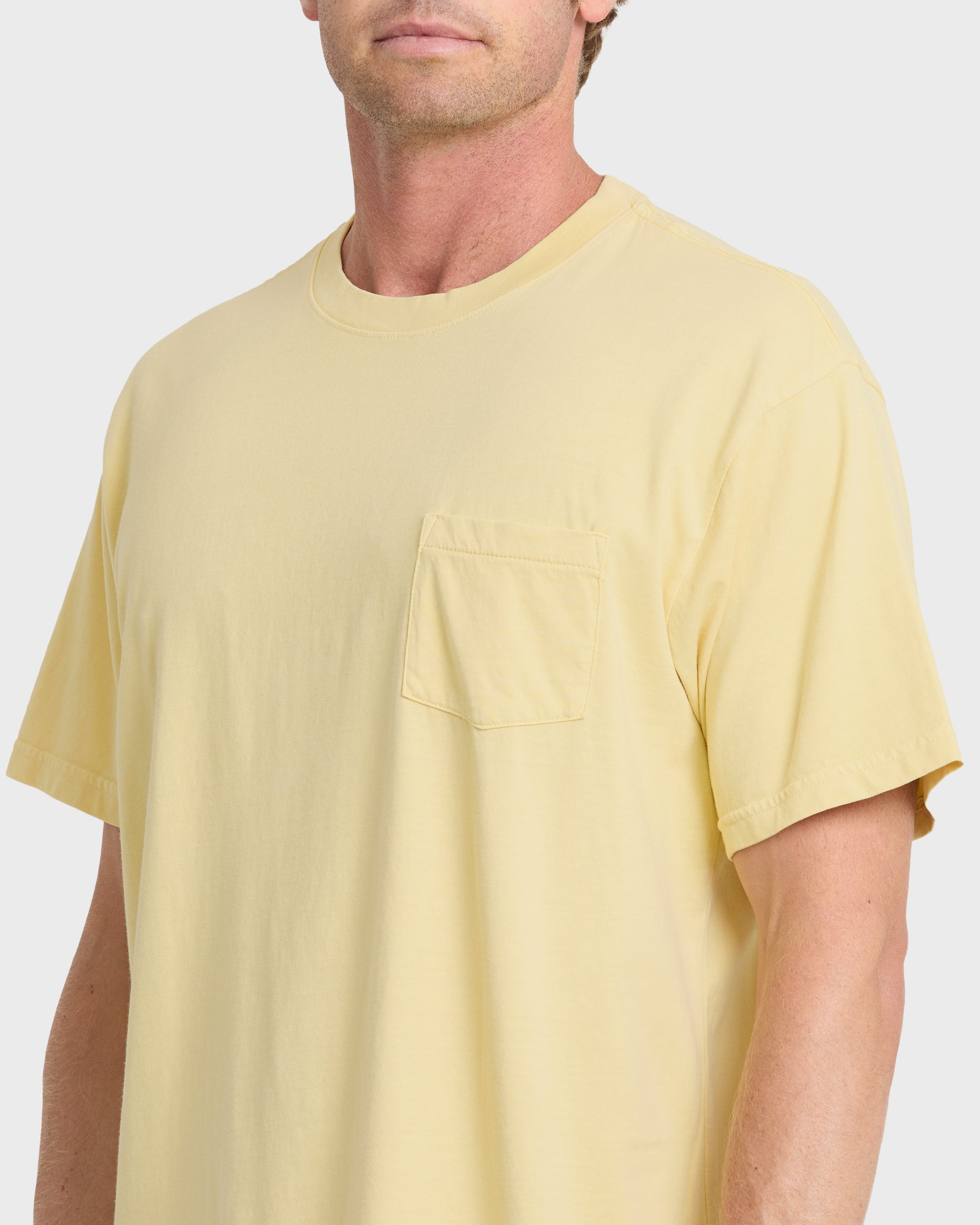 Saltwater Pocket Tee - Pale Yellow - Image 5