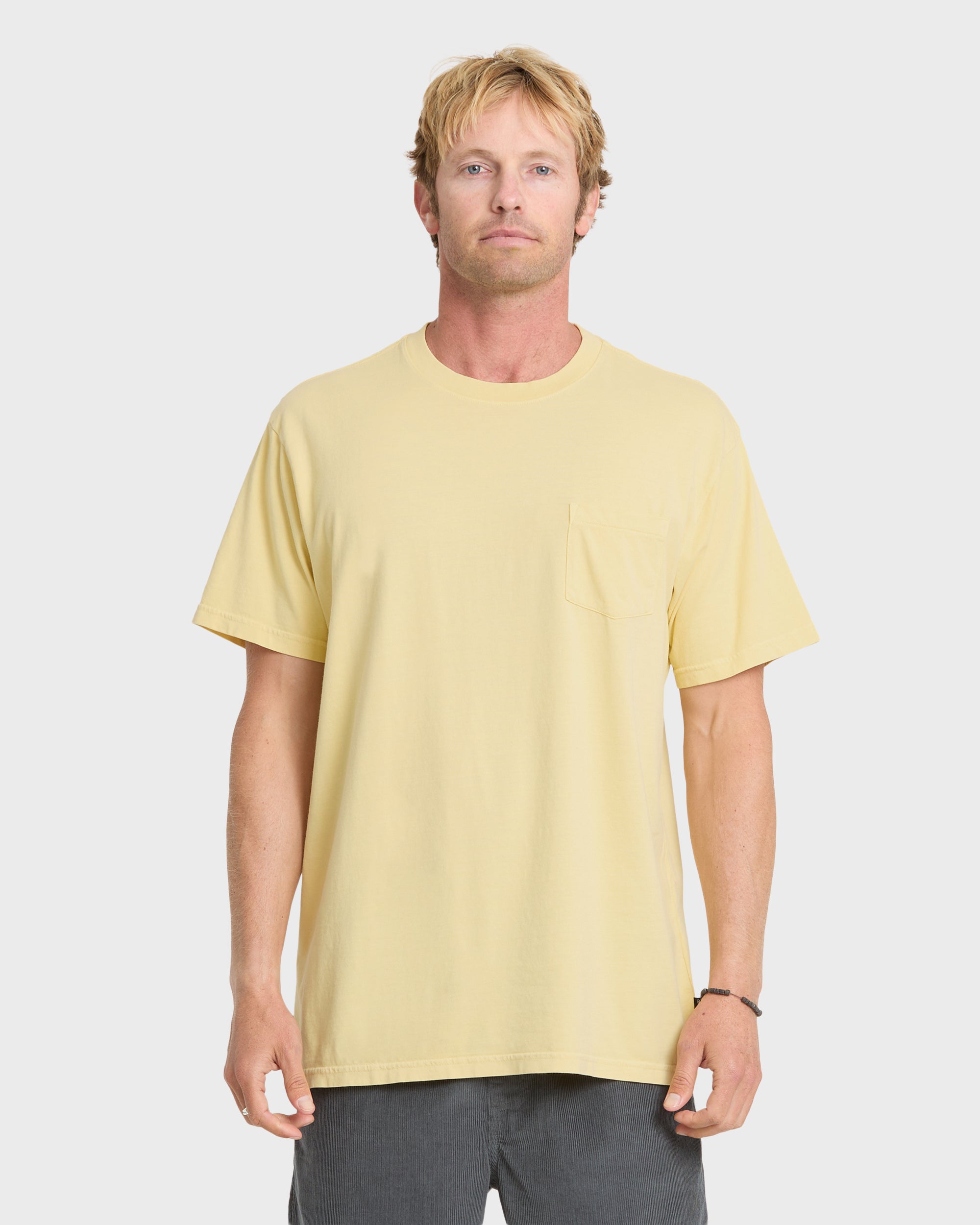 Saltwater Pocket Tee - Pale Yellow