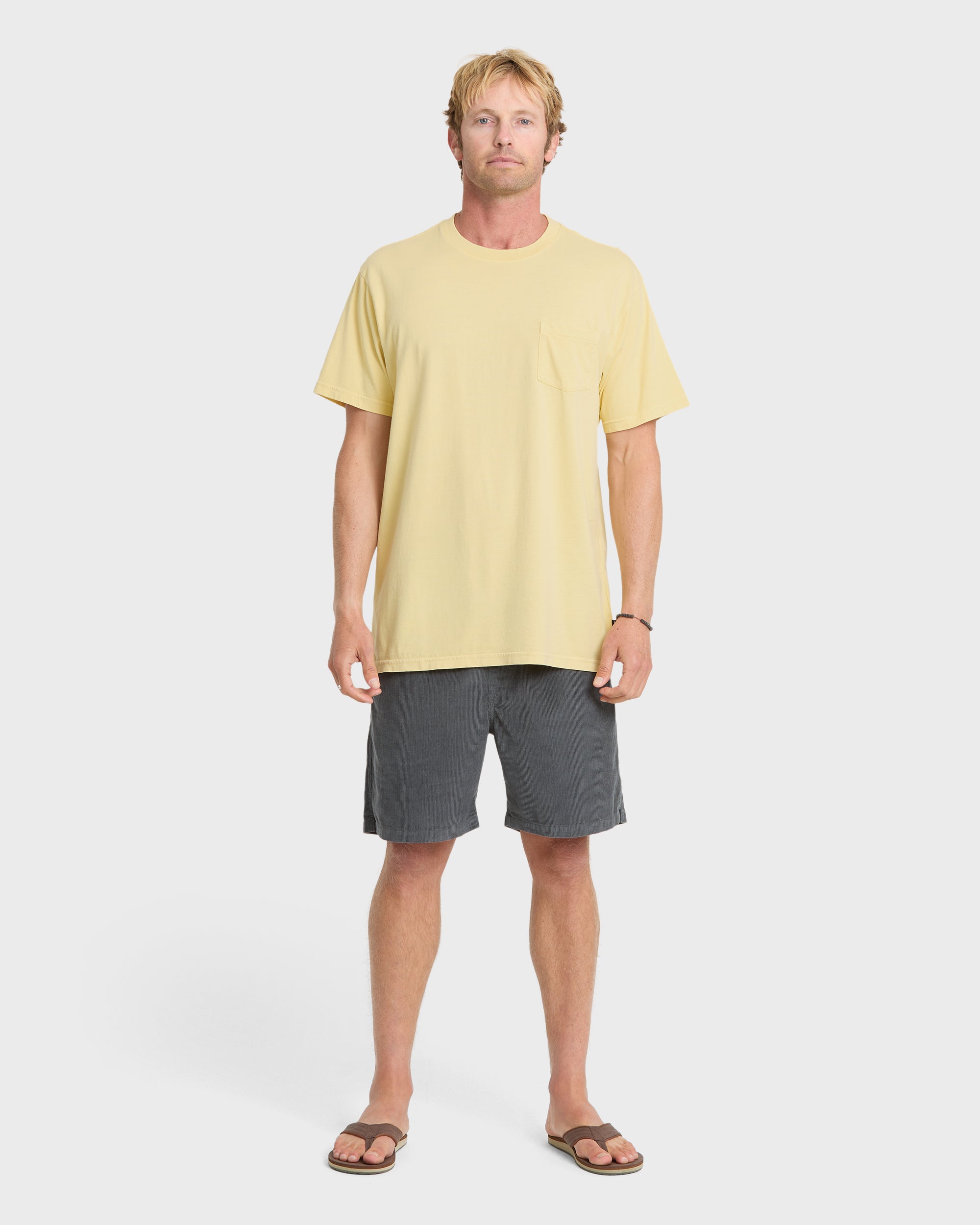 Saltwater Pocket Tee - Pale Yellow - Image 3