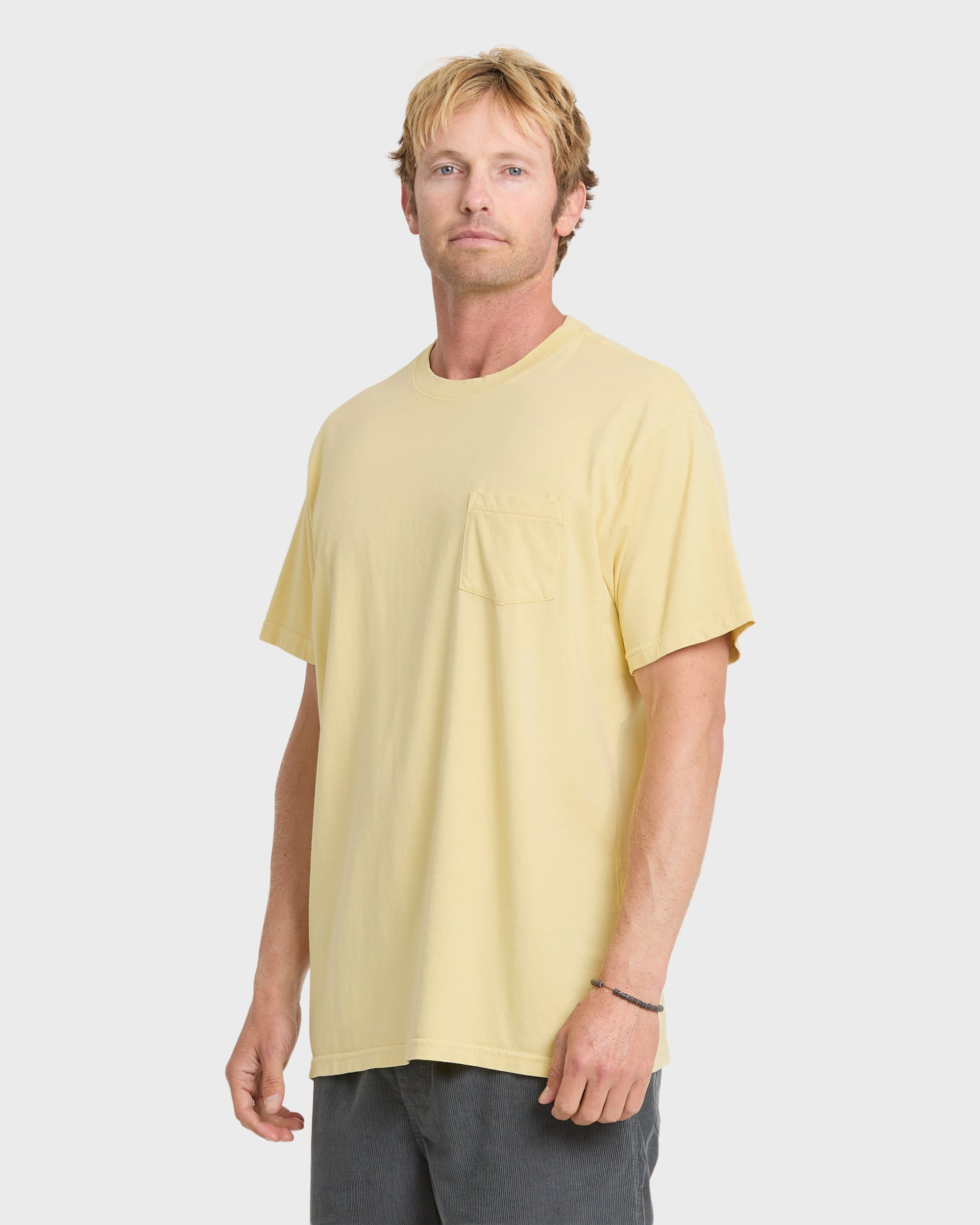 Saltwater Pocket Tee - Pale Yellow - Image 4