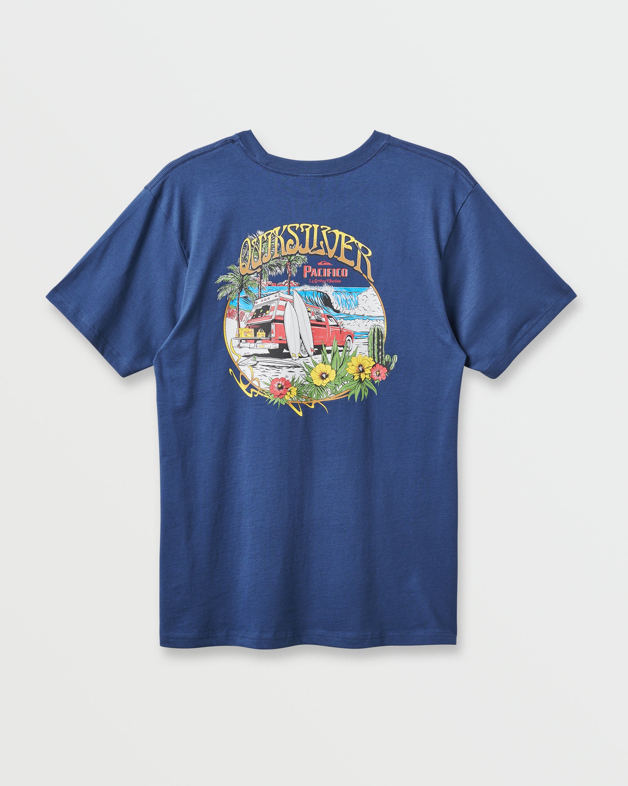 Quiksilver x Pacifico Search For Beauty T-Shirt - Navy - Image 3