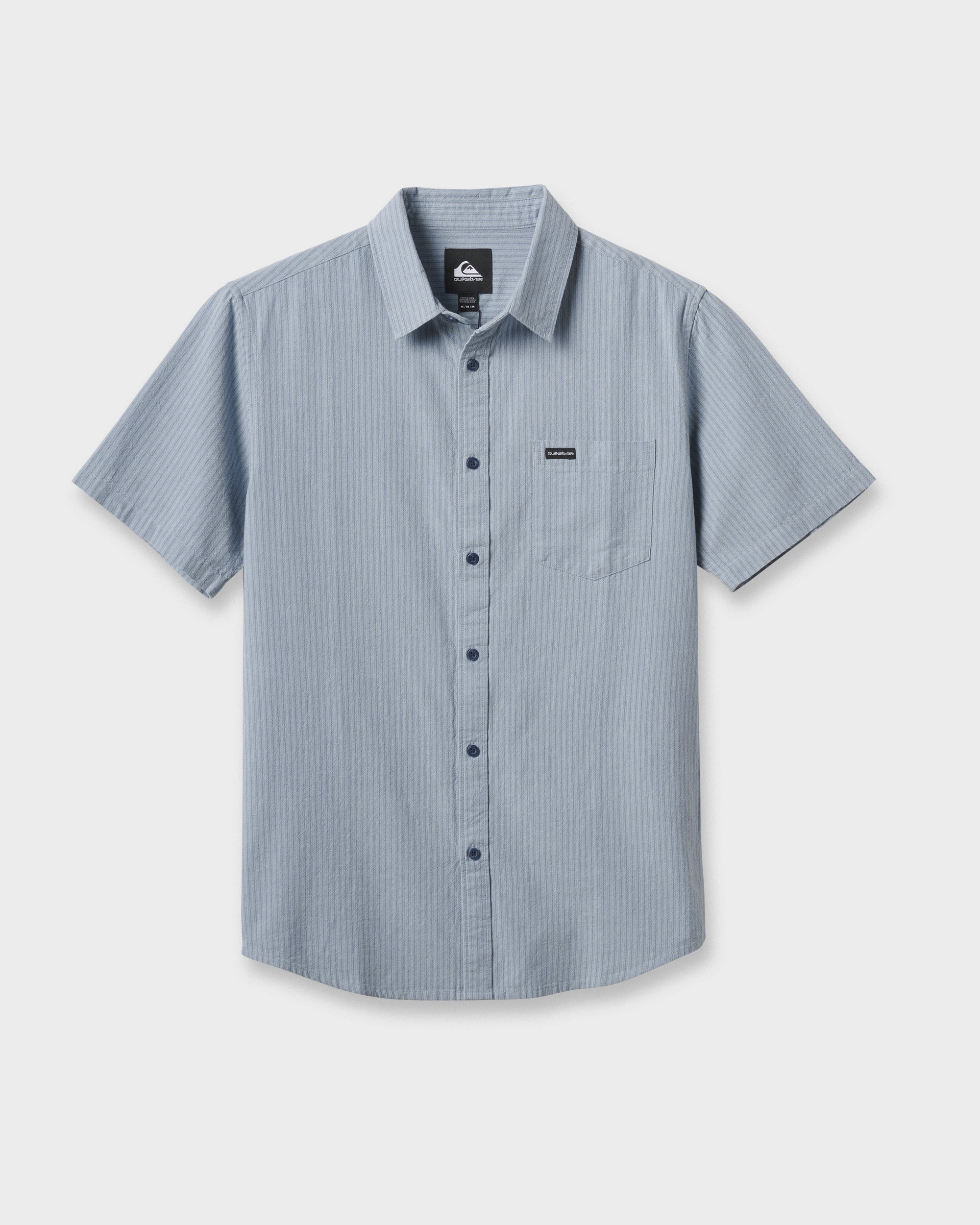 Oxford Stripe Classic Short Sleeve Shirt - Ashley Blue - Image 5