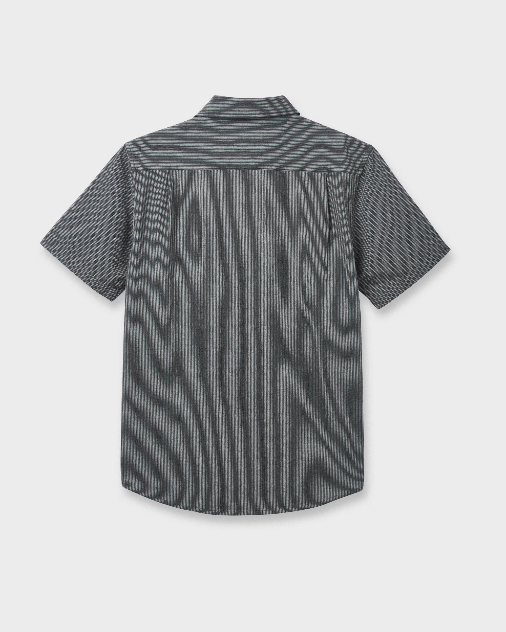 Oxford Stripe Classic Short Sleeve Shirt - Phantom - Image 6
