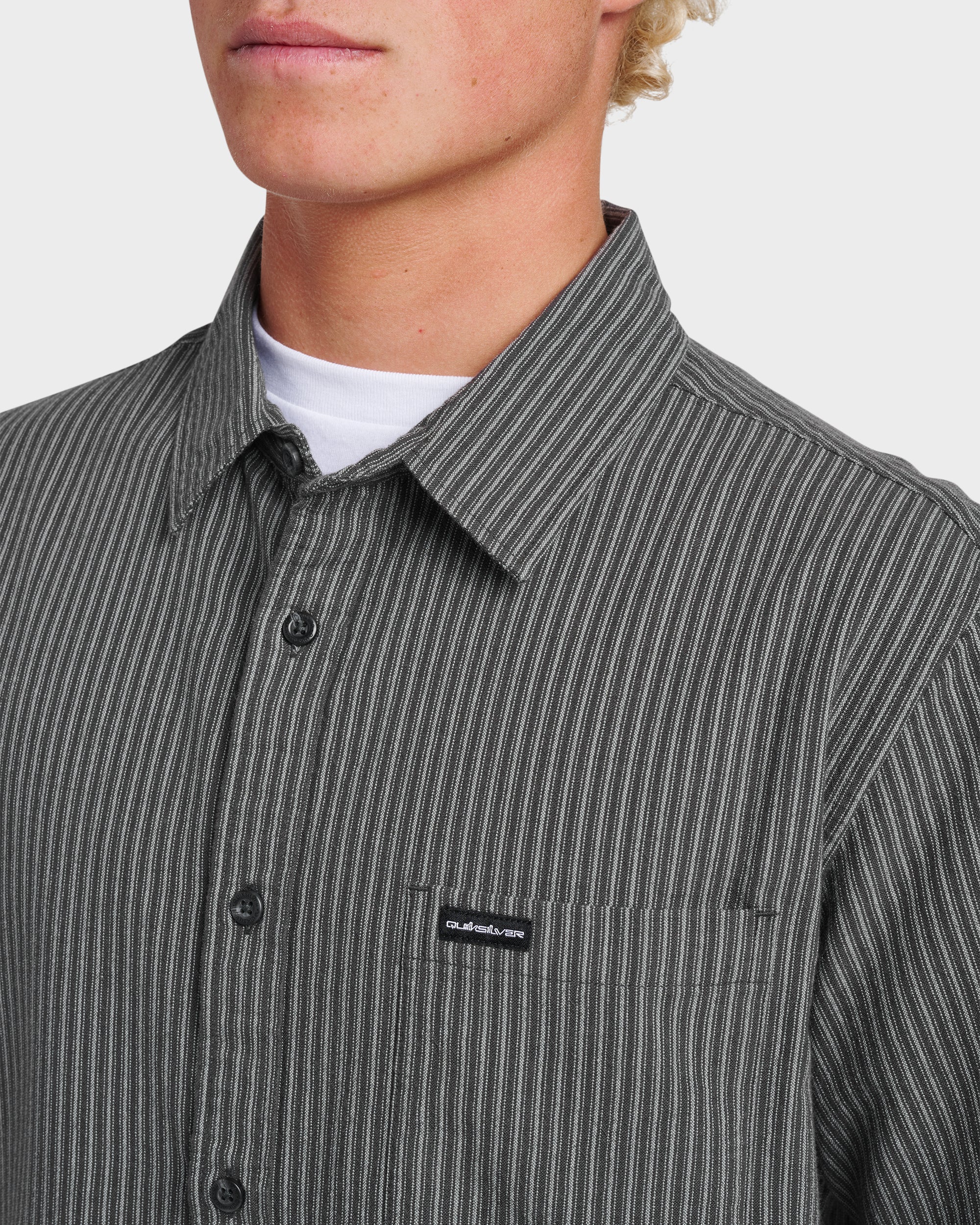 Oxford Stripe Classic Short Sleeve Shirt - Phantom - Image 4