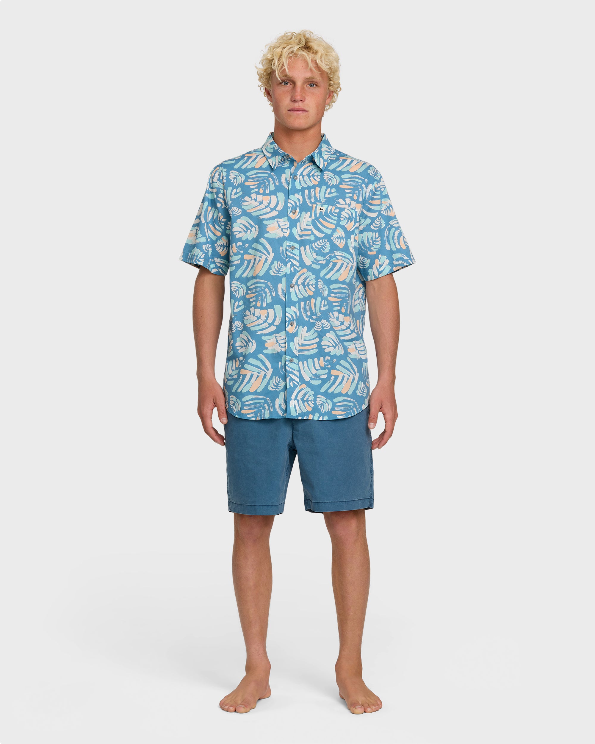 Shades Classic Stretch Short Sleeve Shirt - Niagara - Image 6