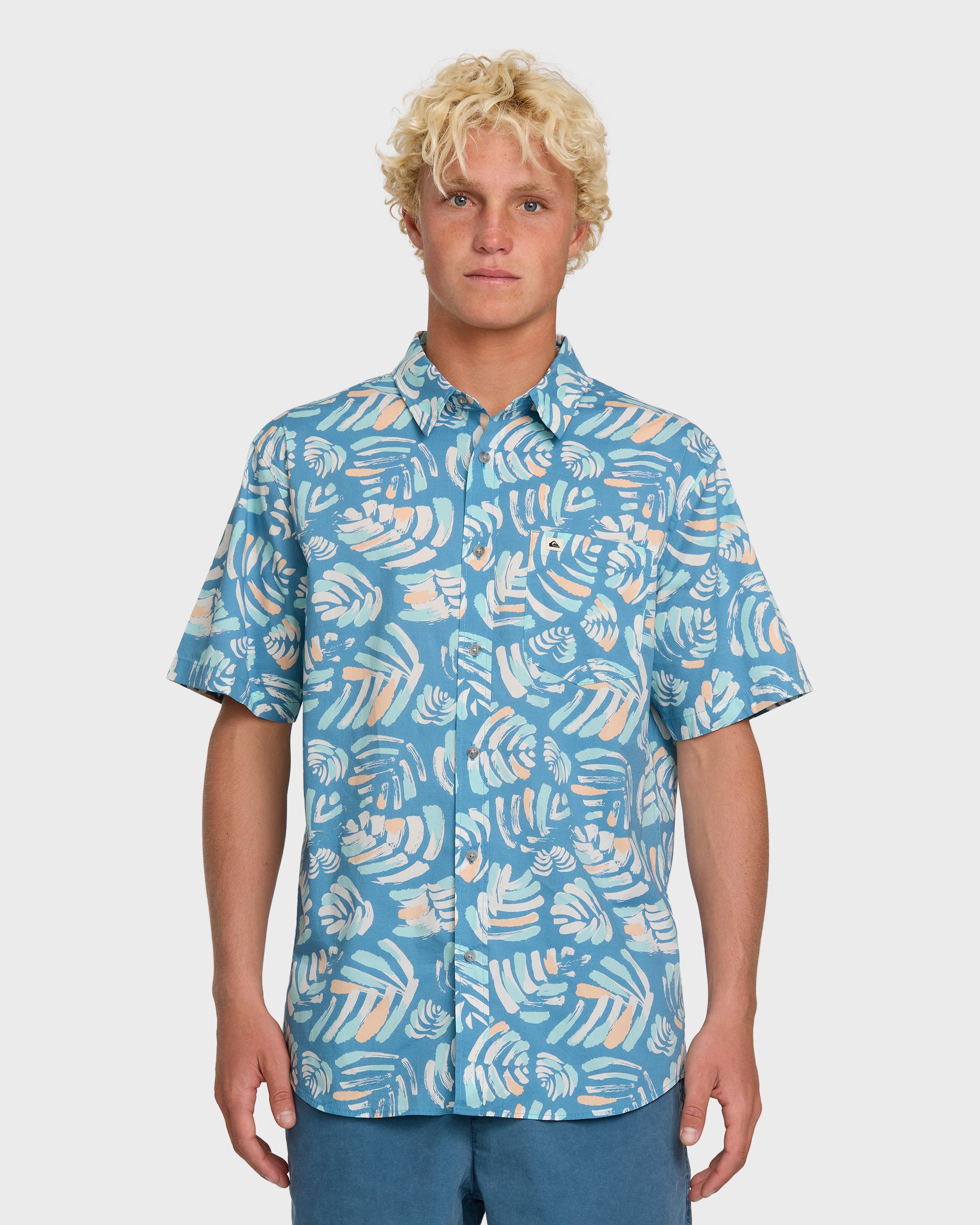 Shades Classic Stretch Short Sleeve Shirt - Niagara - Image 2