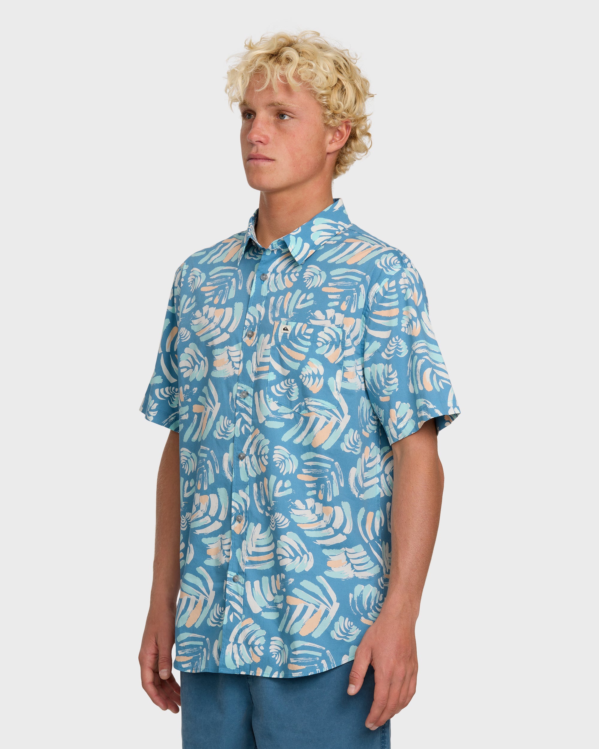 Shades Classic Stretch Short Sleeve Shirt - Niagara - Image 5