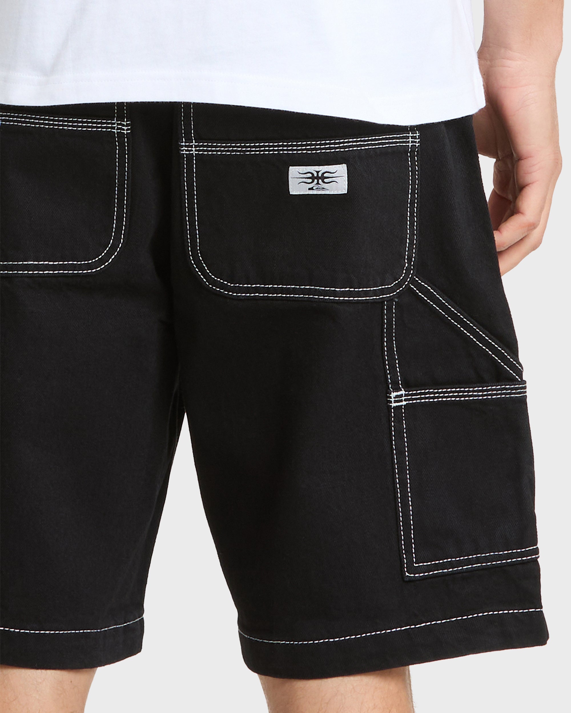 Mercury Carpenter Denim Short - Black - Image 5