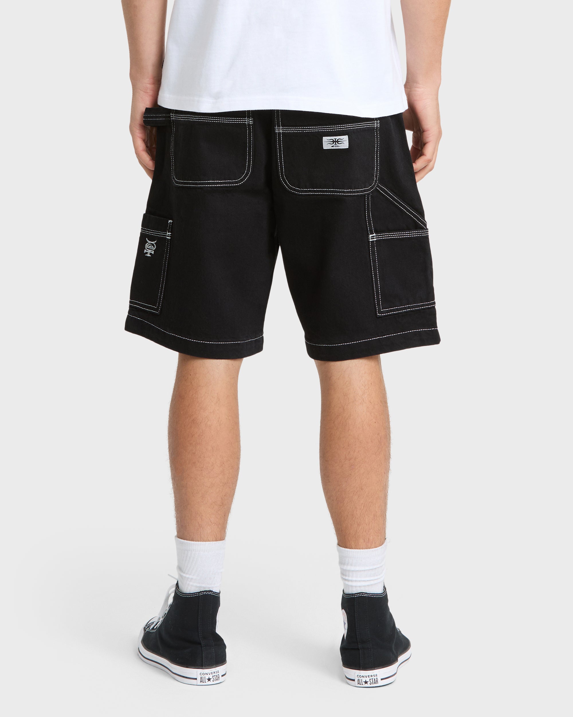 Mercury Carpenter Denim Short - Black - Image 2