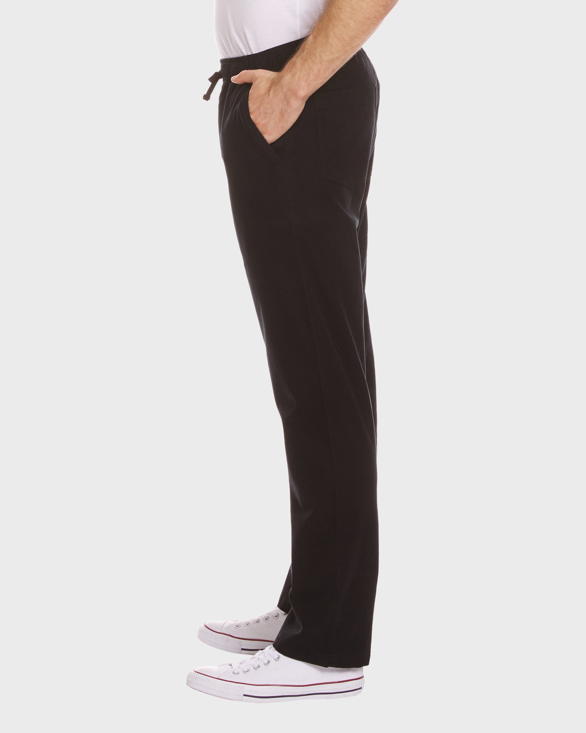 Stretch Canvas Beach Pants - Black - Image 5