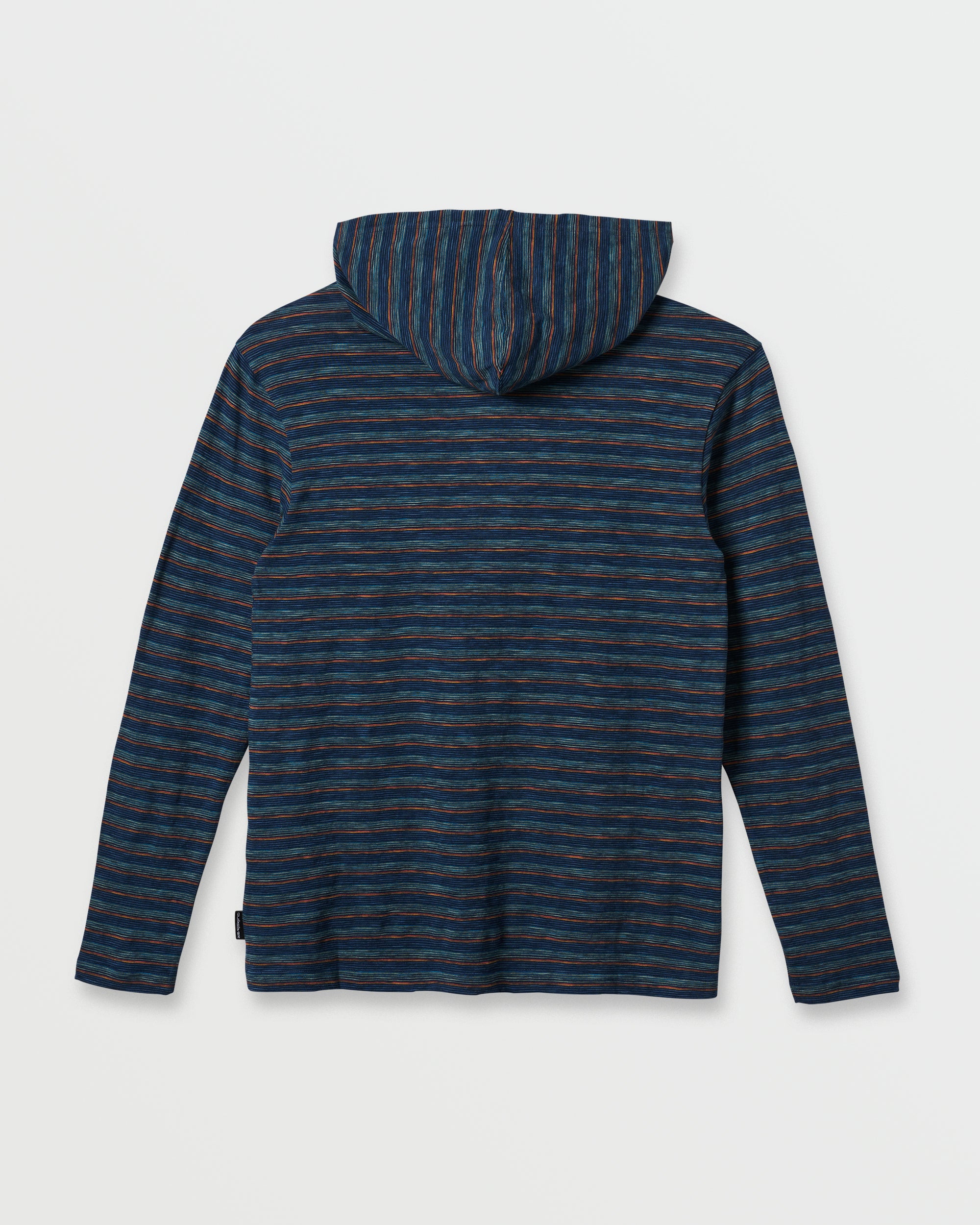 Slub Stripe Hooded Top - Navy - Image 2