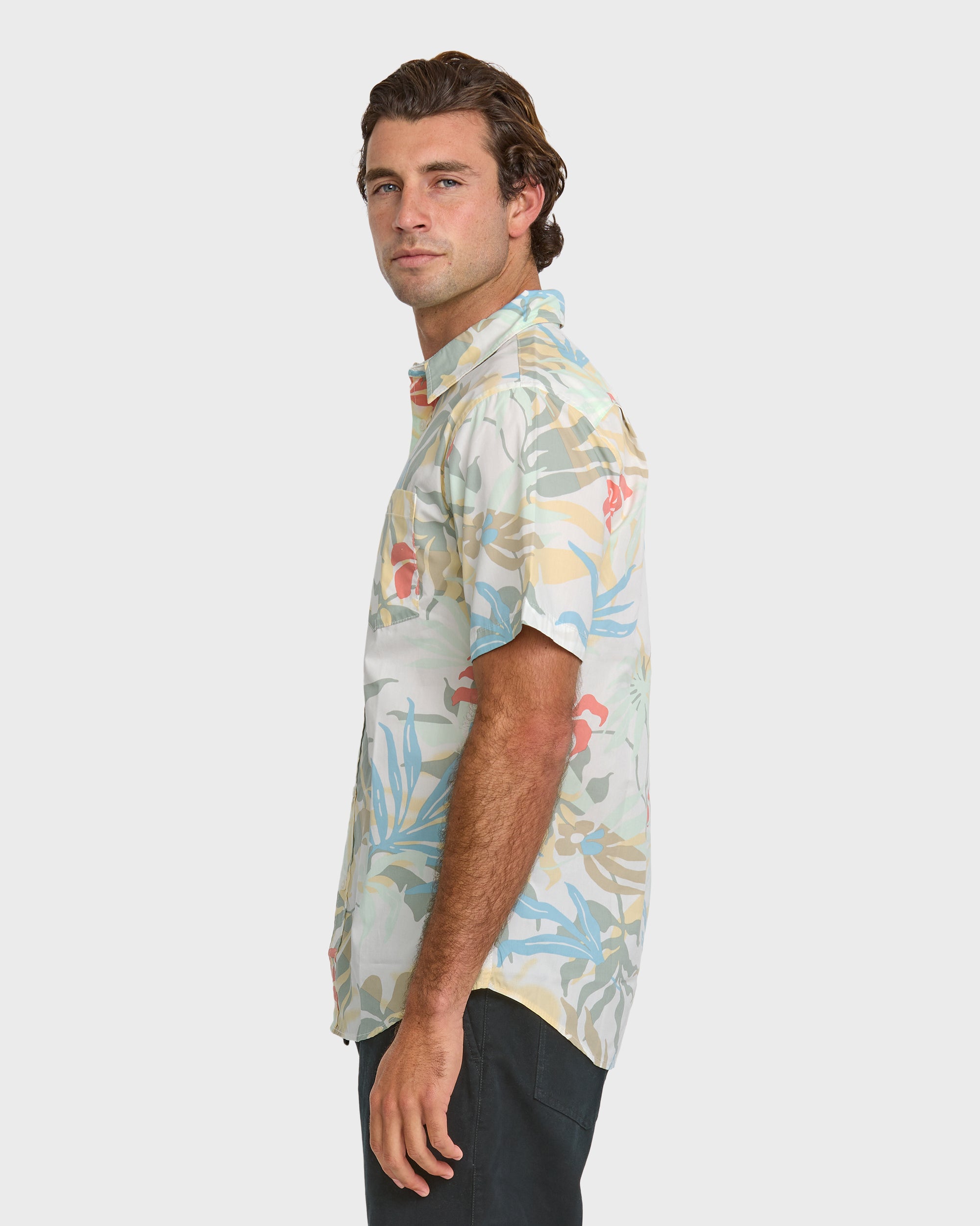 Blueweed Classic Short Sleeve Shirt - Off White - Image 4