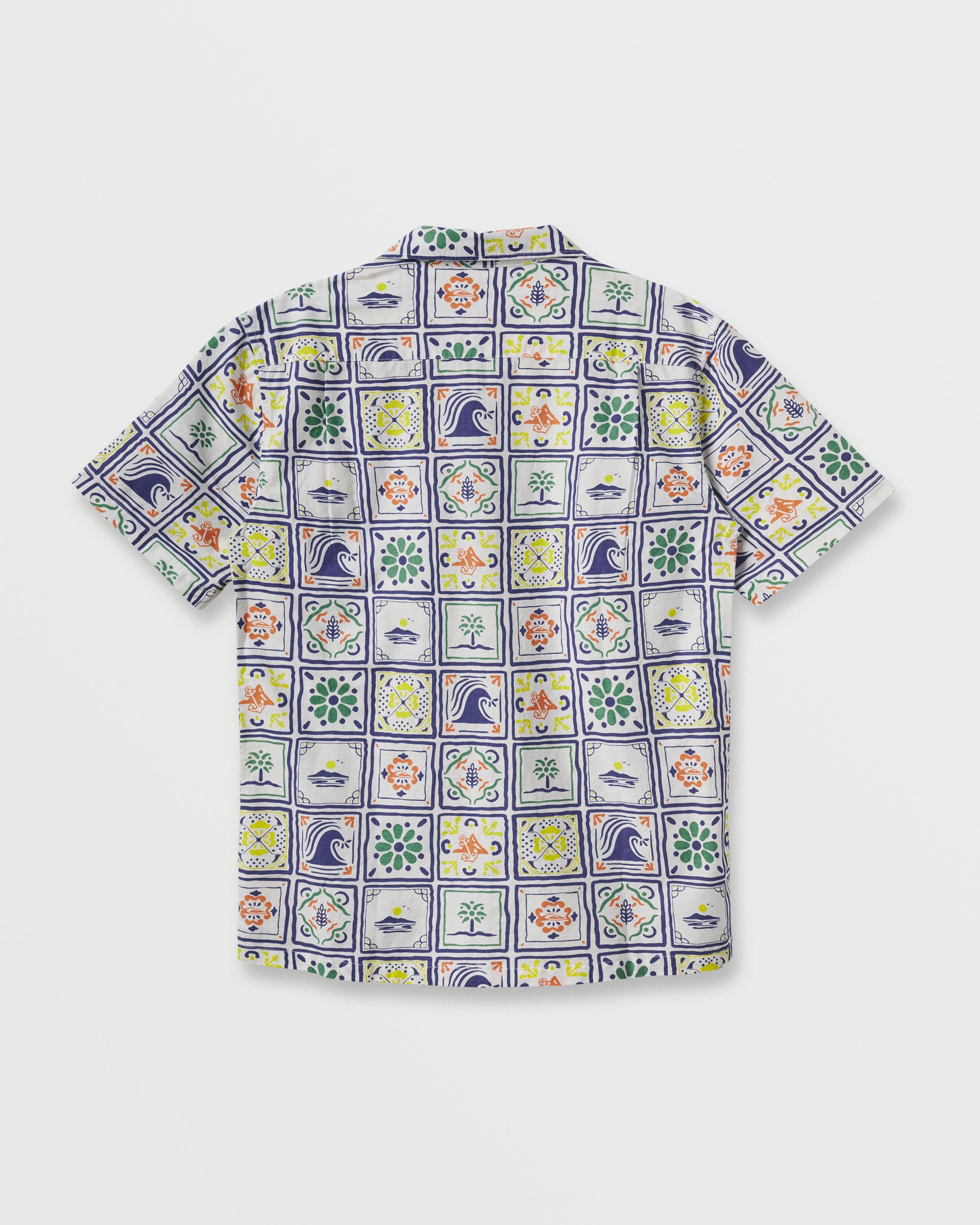 Quiksilver x Pacifico Baja Casual Short Sleeve Shirt - Off White - Image 3