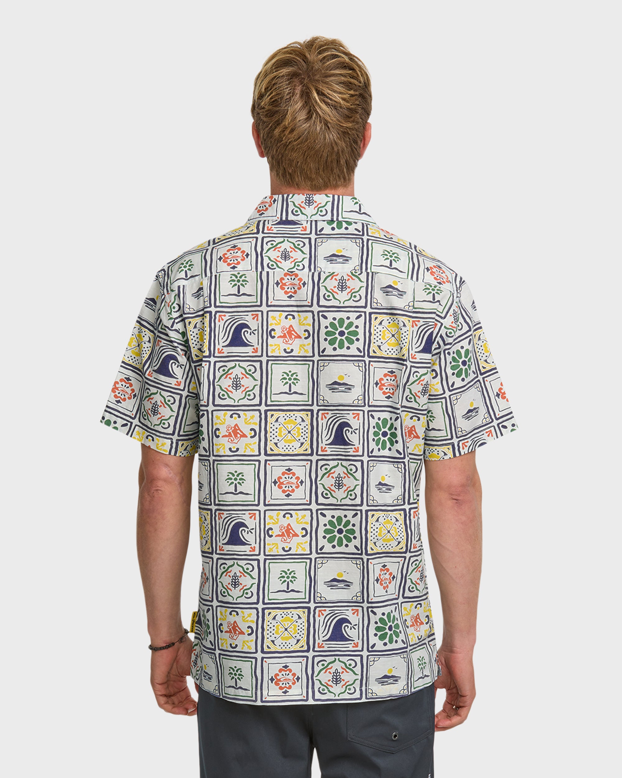 Quiksilver x Pacifico Baja Casual Short Sleeve Shirt - Off White - Image 5