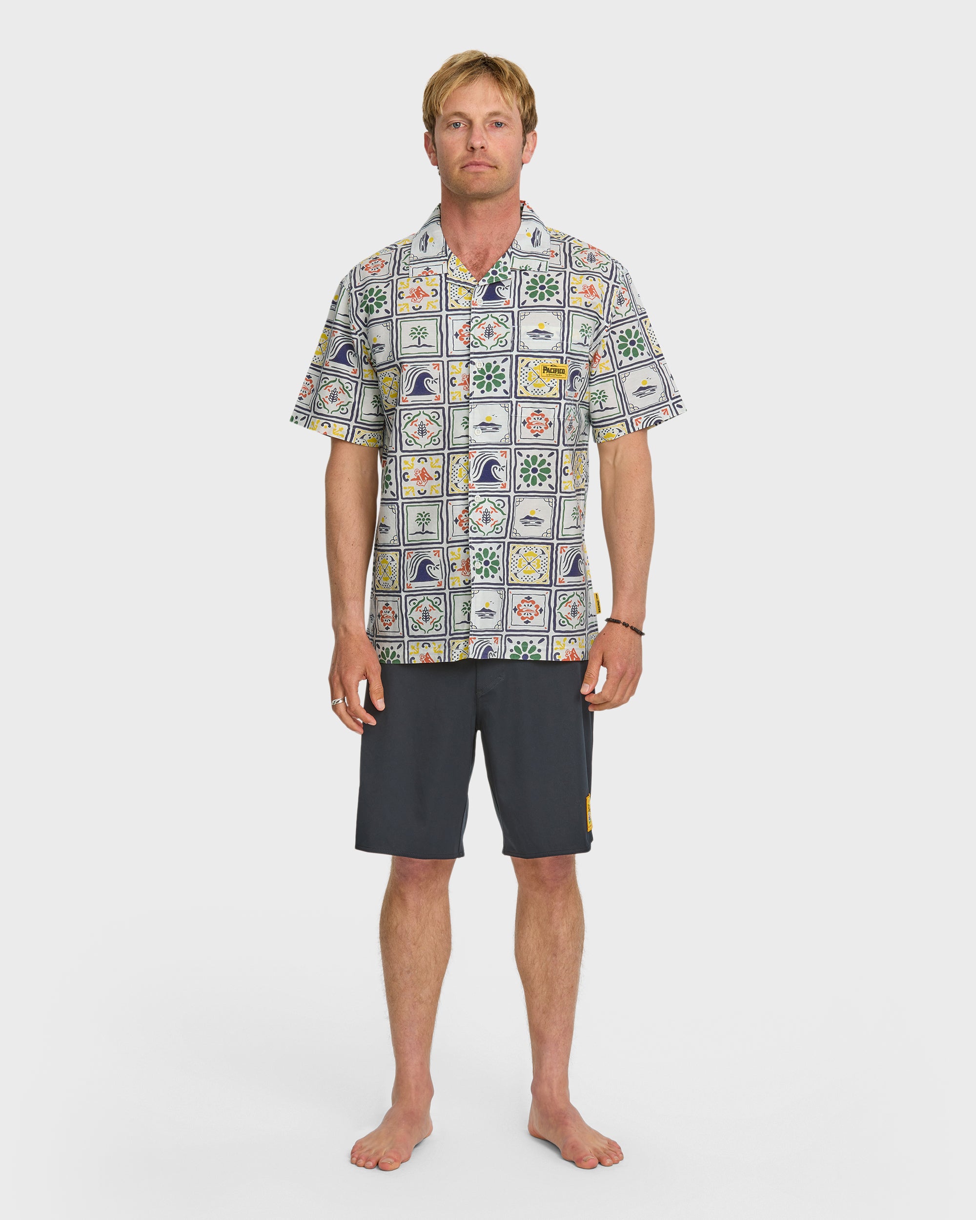 Quiksilver x Pacifico Baja Casual Short Sleeve Shirt - Off White - Image 6