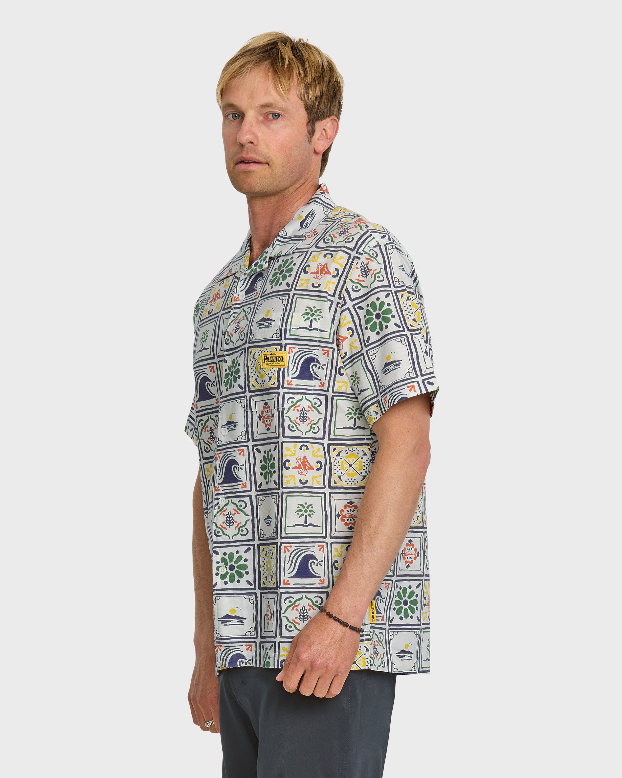 Quiksilver x Pacifico Baja Casual Short Sleeve Shirt - Off White - Image 7