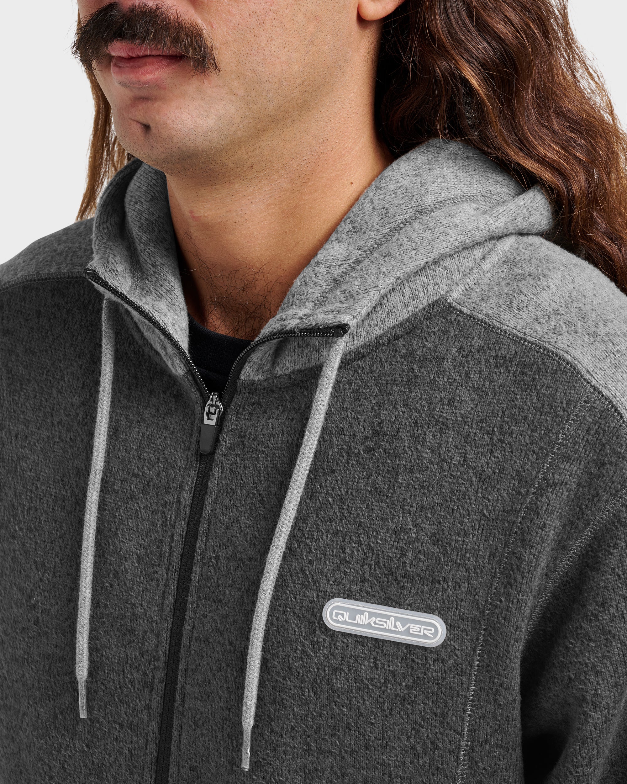 Keller Zip Hoodie - Black Heather - Image 4