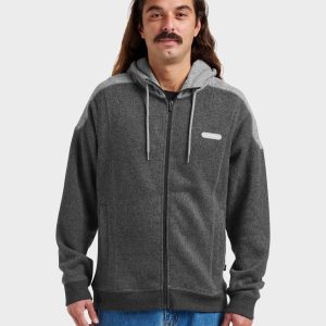 Keller Zip Hoodie - Black Heather