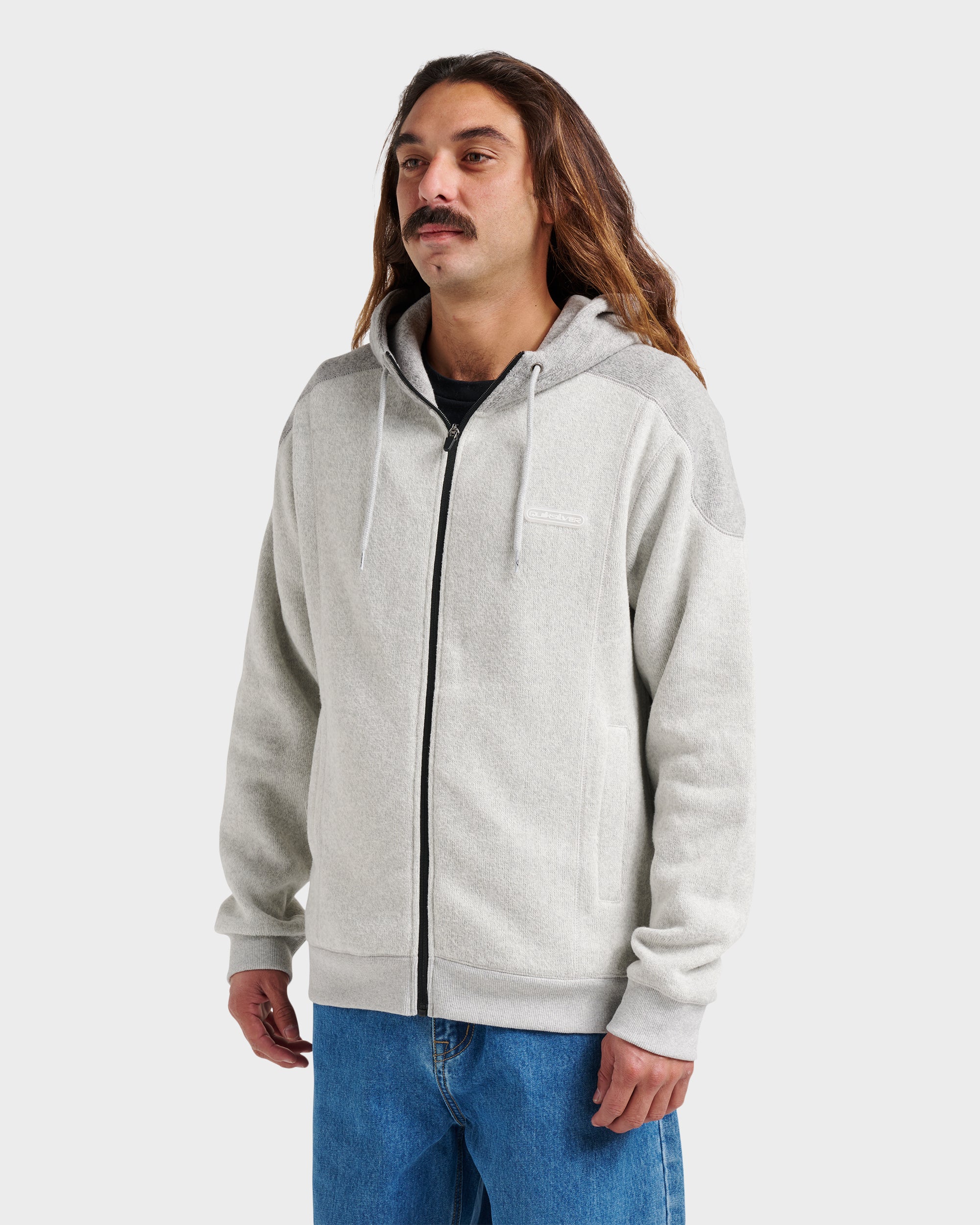 Keller Zip Hoodie - Light Gray Heather - Image 3