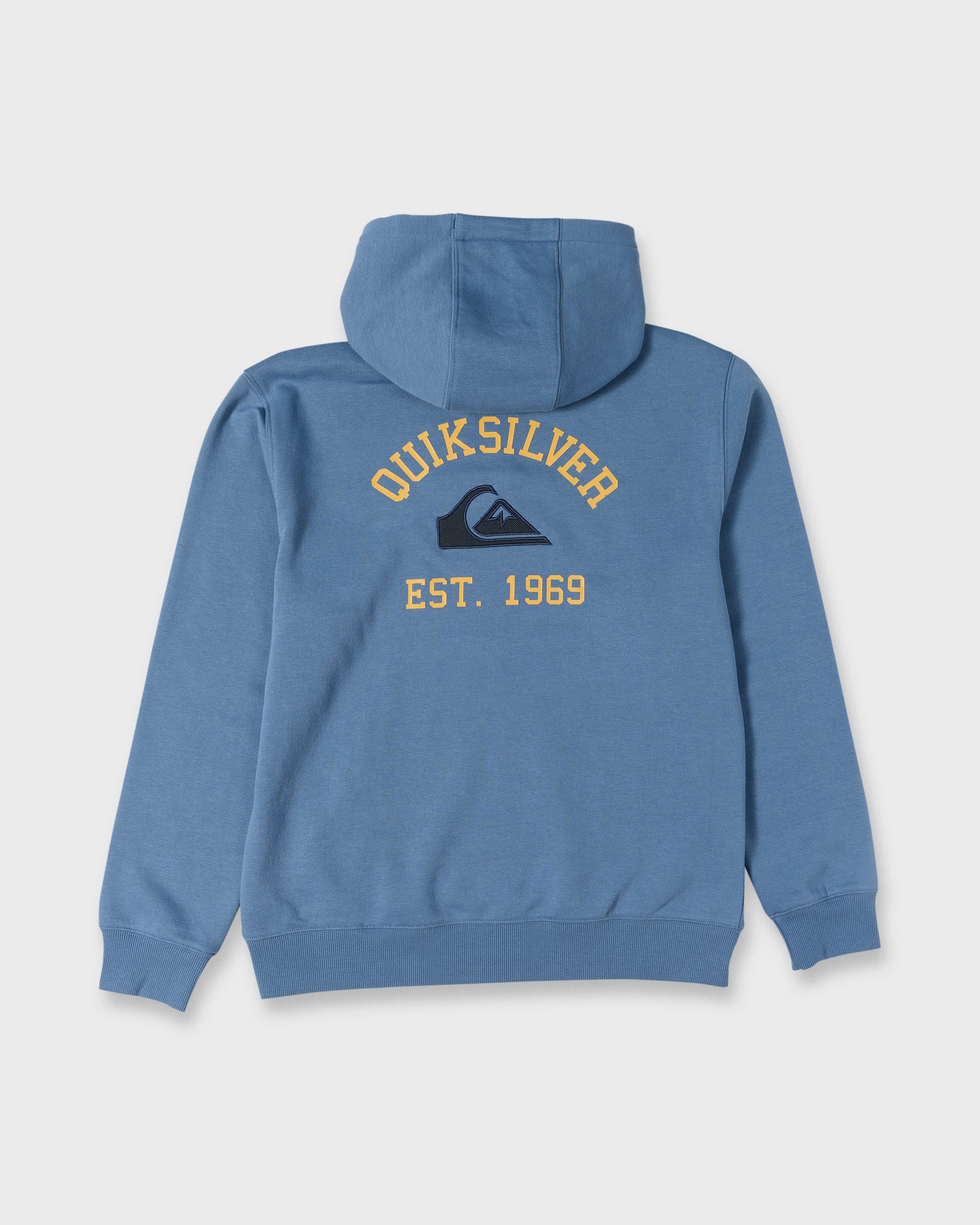 Suede Graphic Pullover Hoodie - Coronet Blue - Image 2