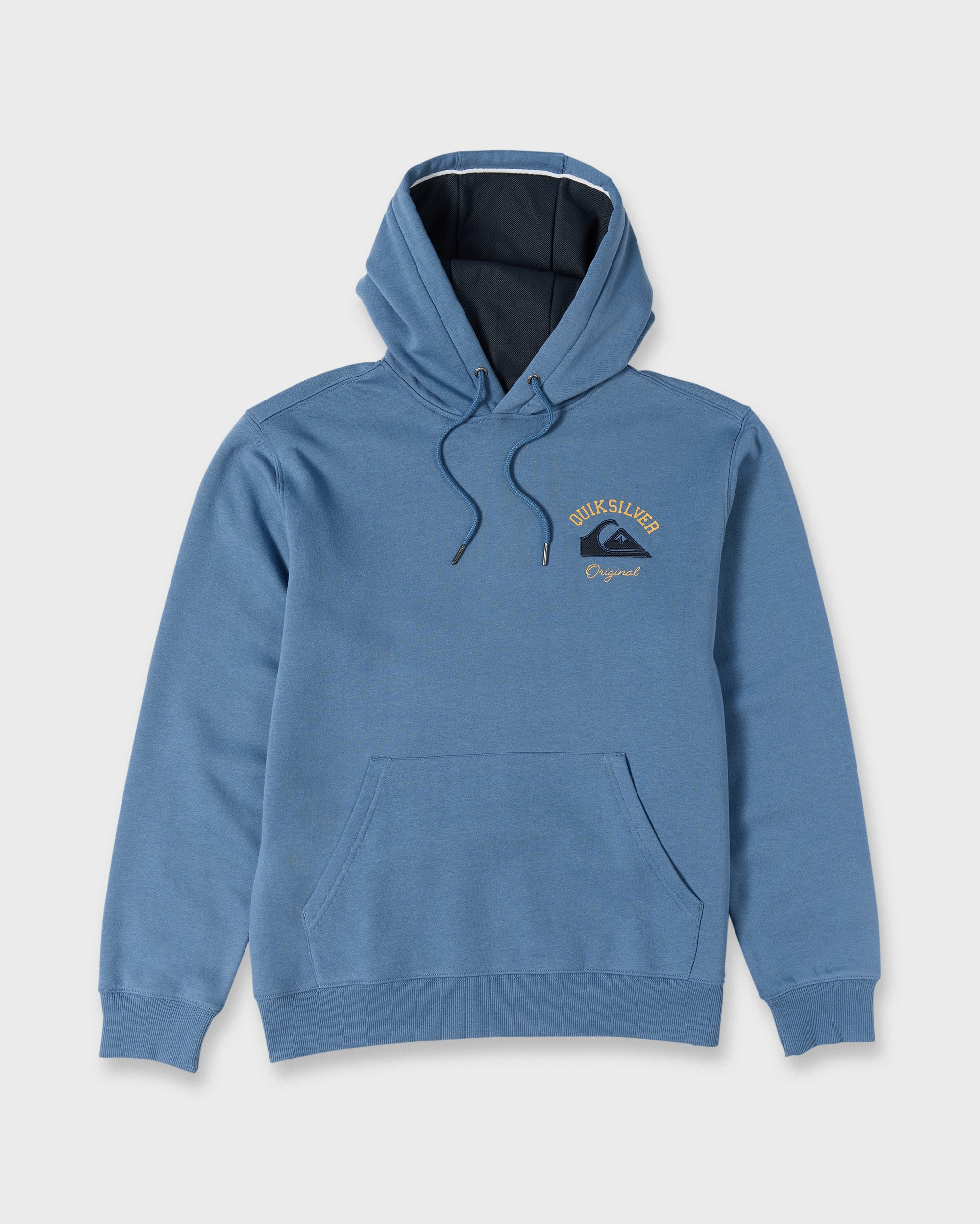 Suede Graphic Pullover Hoodie - Coronet Blue