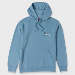 Kingfisher Graphic Pullover Hoodie - Blue Shadow