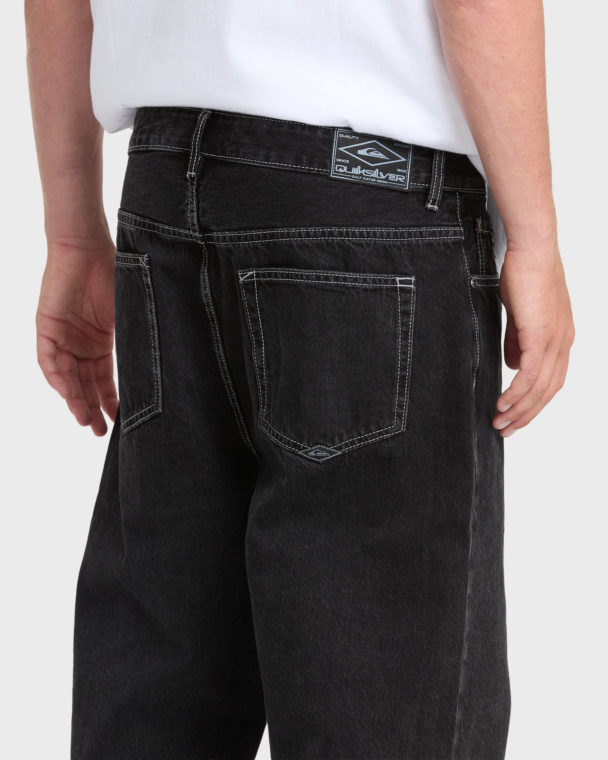 Baggy Denim Pants - Black Wash - Image 4