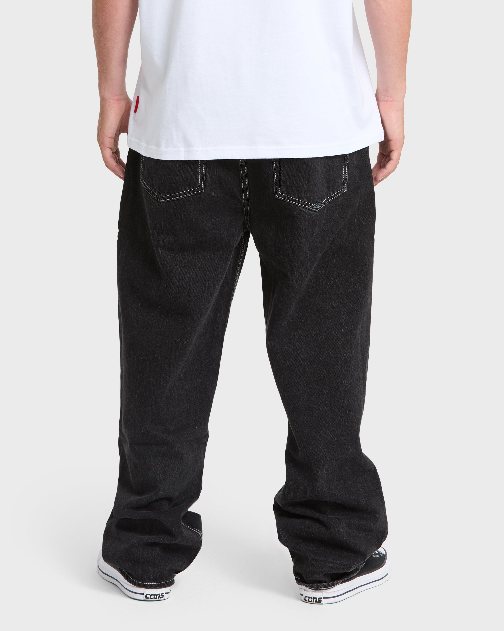 Baggy Denim Pants - Black Wash - Image 2