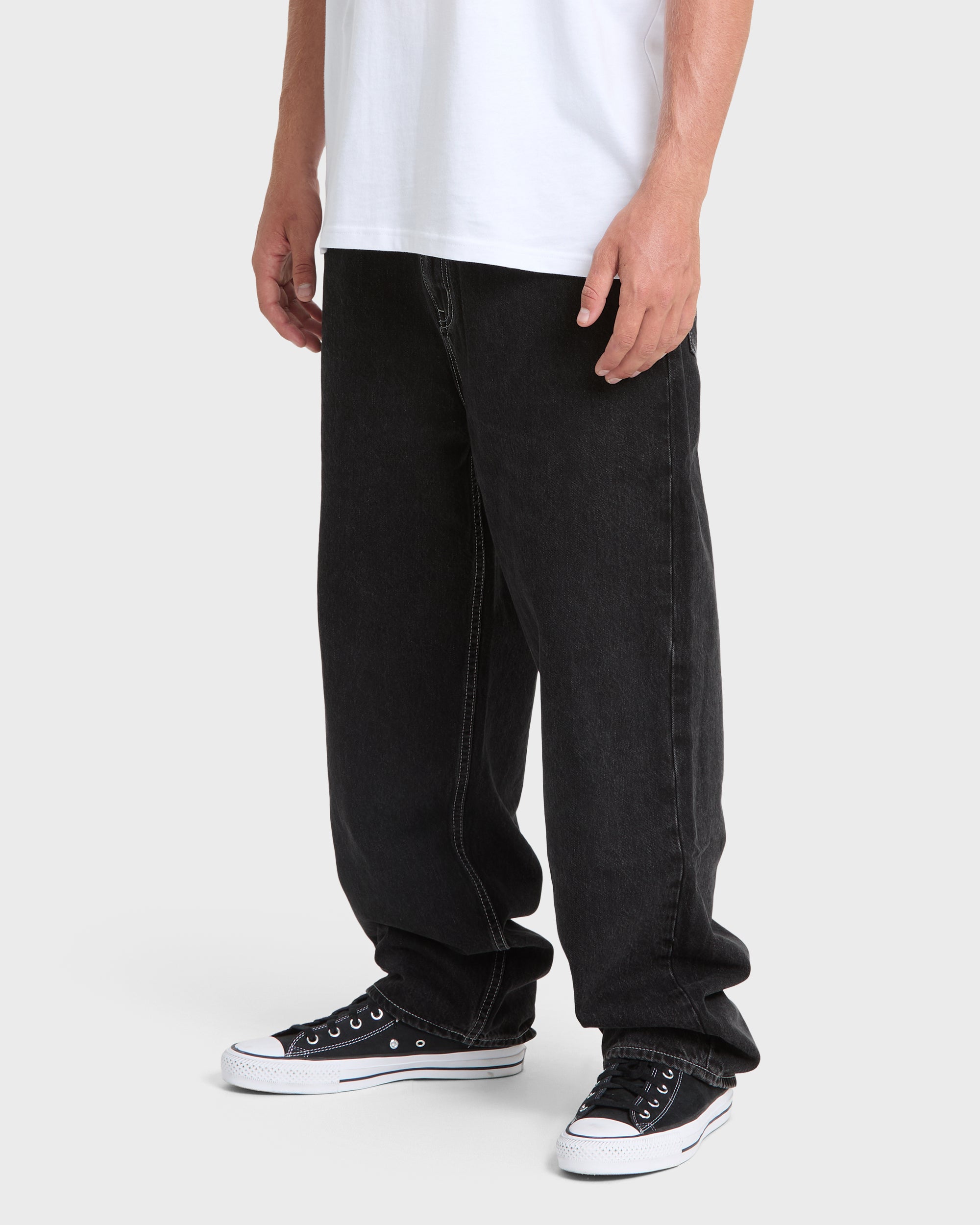 Baggy Denim Pants - Black Wash - Image 3