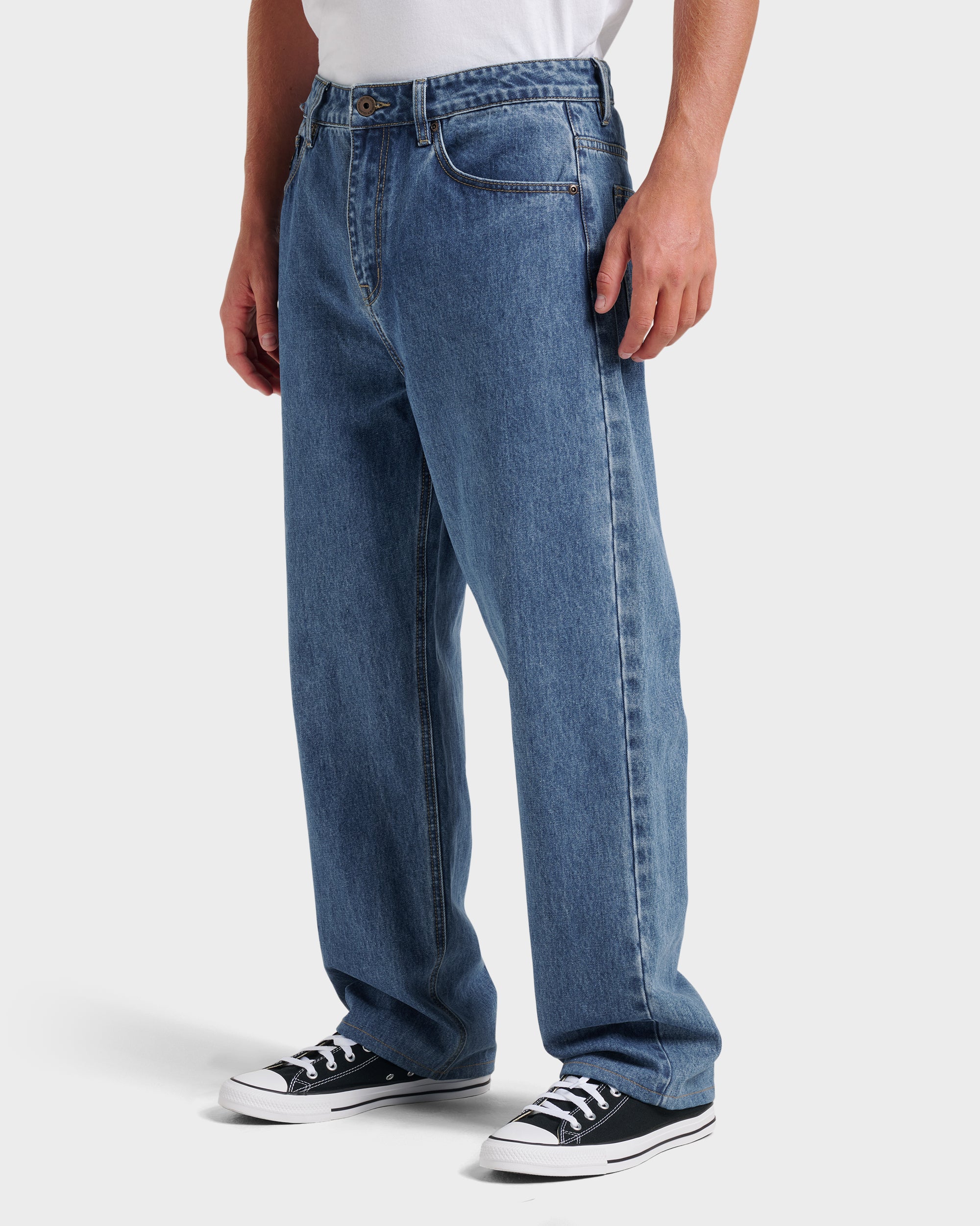 Baggy Denim Pants - Medium Indigo - Image 3