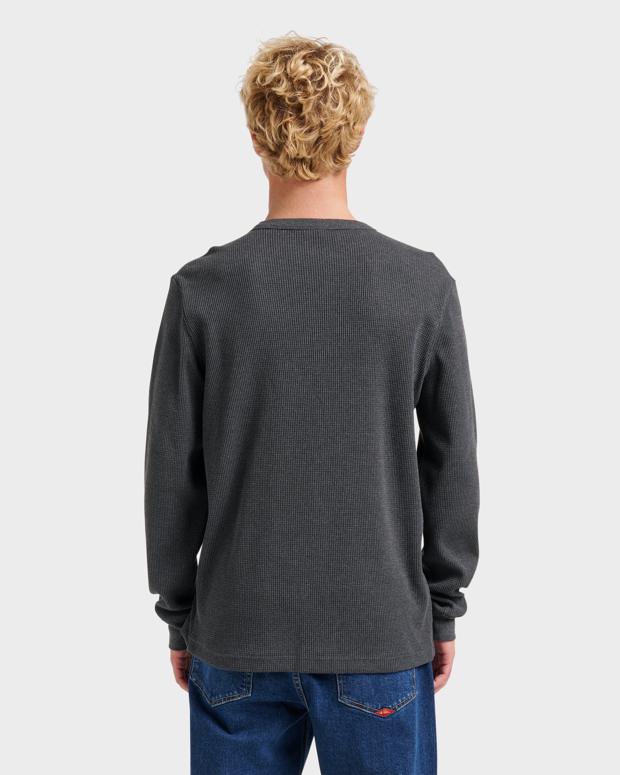 Nelson Long Sleeve Thermal Top - Black - Image 2