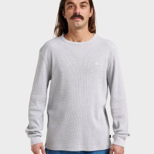 Nelson Long Sleeve Thermal Top - Light Gray Heather