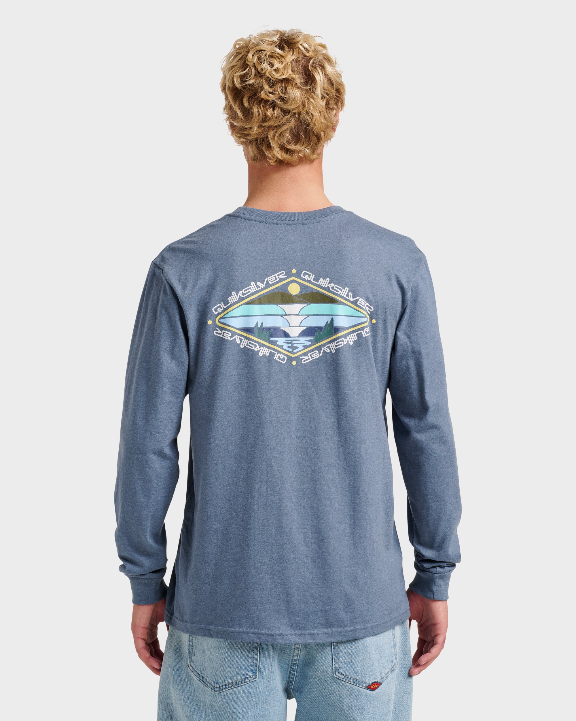 Peak Day Long Sleeve T-shirt - China Blue Heather - Image 2