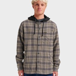 Sandbar Hooded Flannel Shirt - Fallen Rock