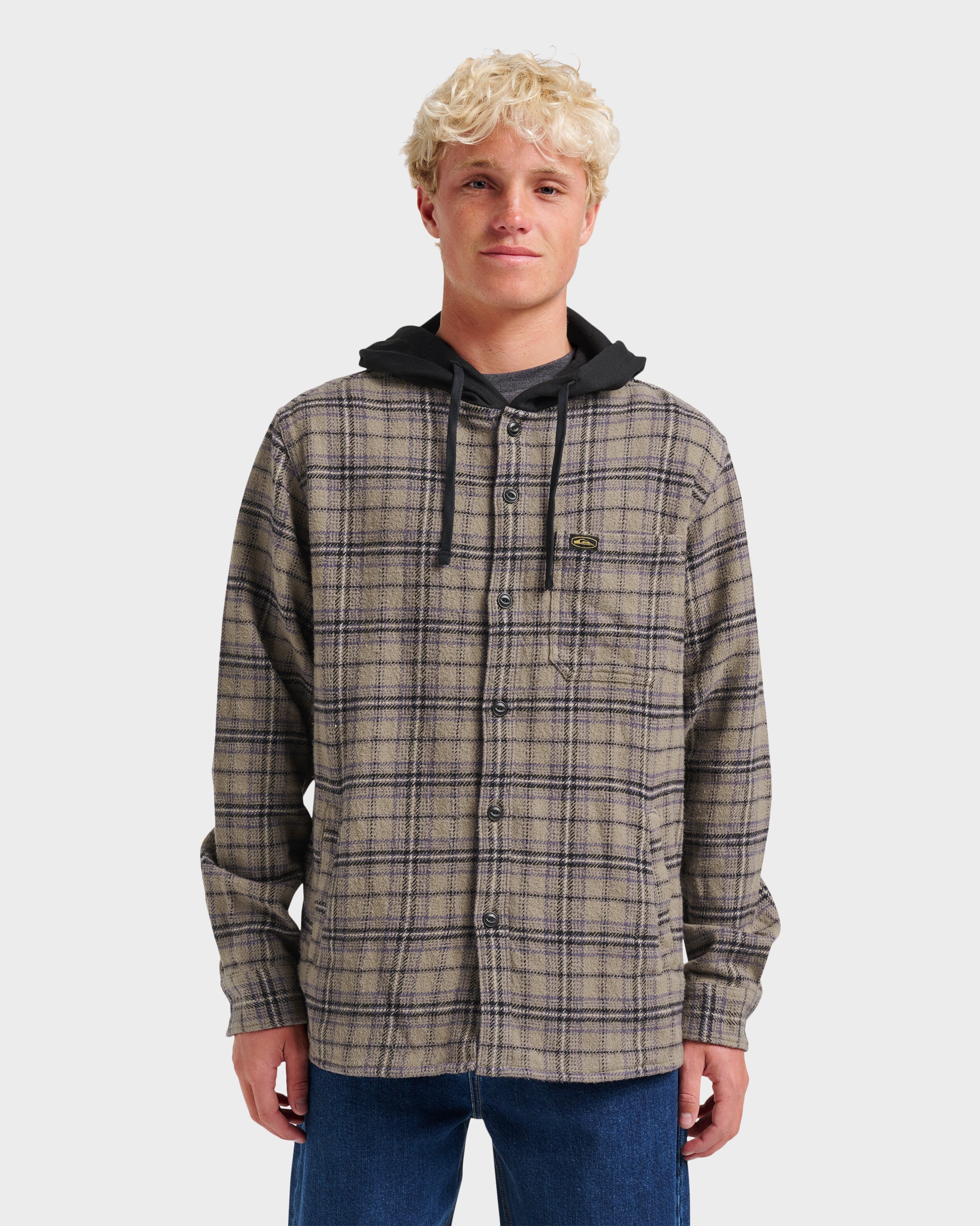 Sandbar Hooded Flannel Shirt - Fallen Rock
