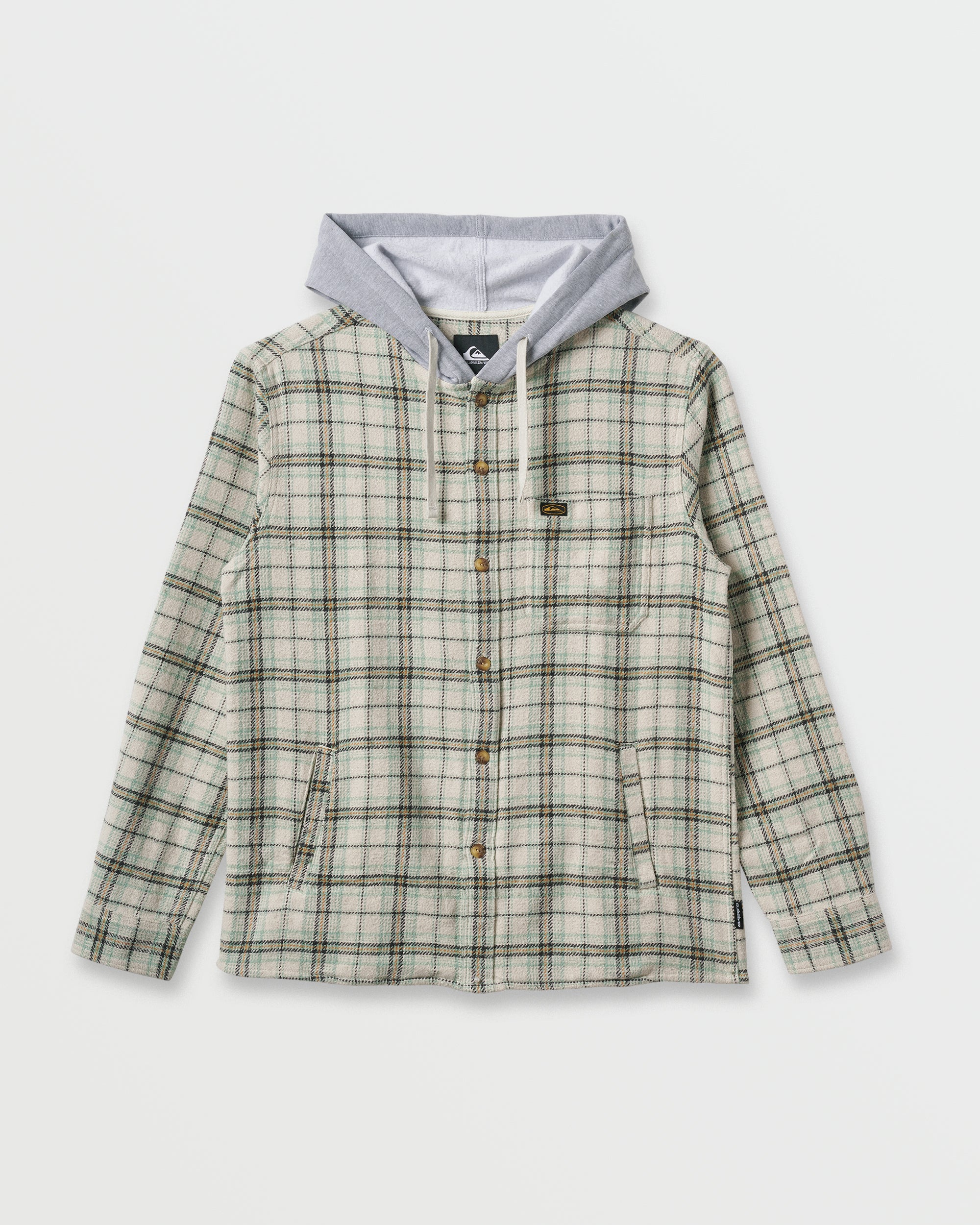 Sandbar Hooded Flannel Shirt - Silver Birch - Image 5