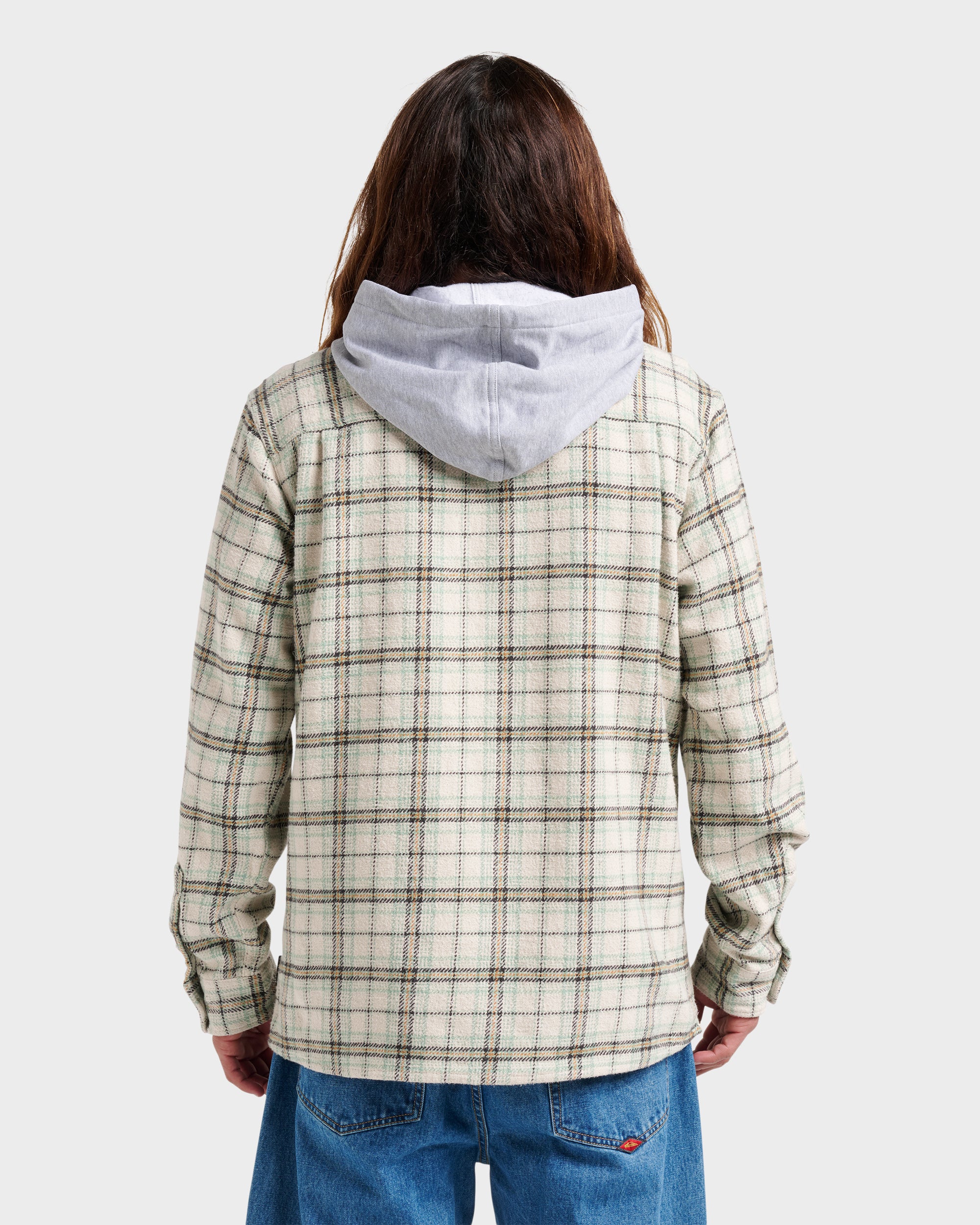 Sandbar Hooded Flannel Shirt - Silver Birch - Image 2