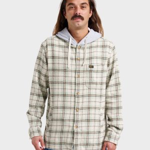 Sandbar Hooded Flannel Shirt - Silver Birch
