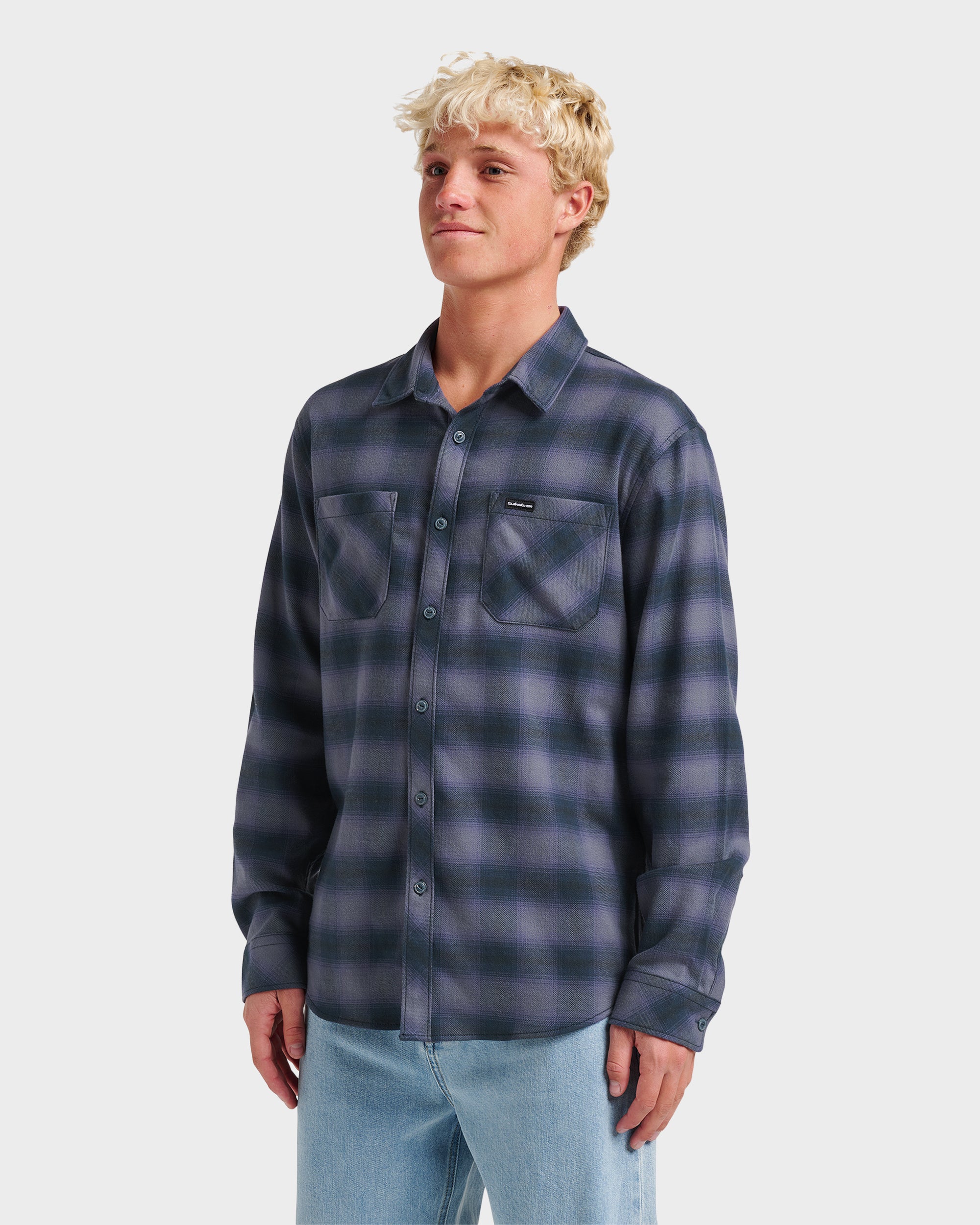 Terrace Stretch Flannel Shirt - Phantom - Image 3