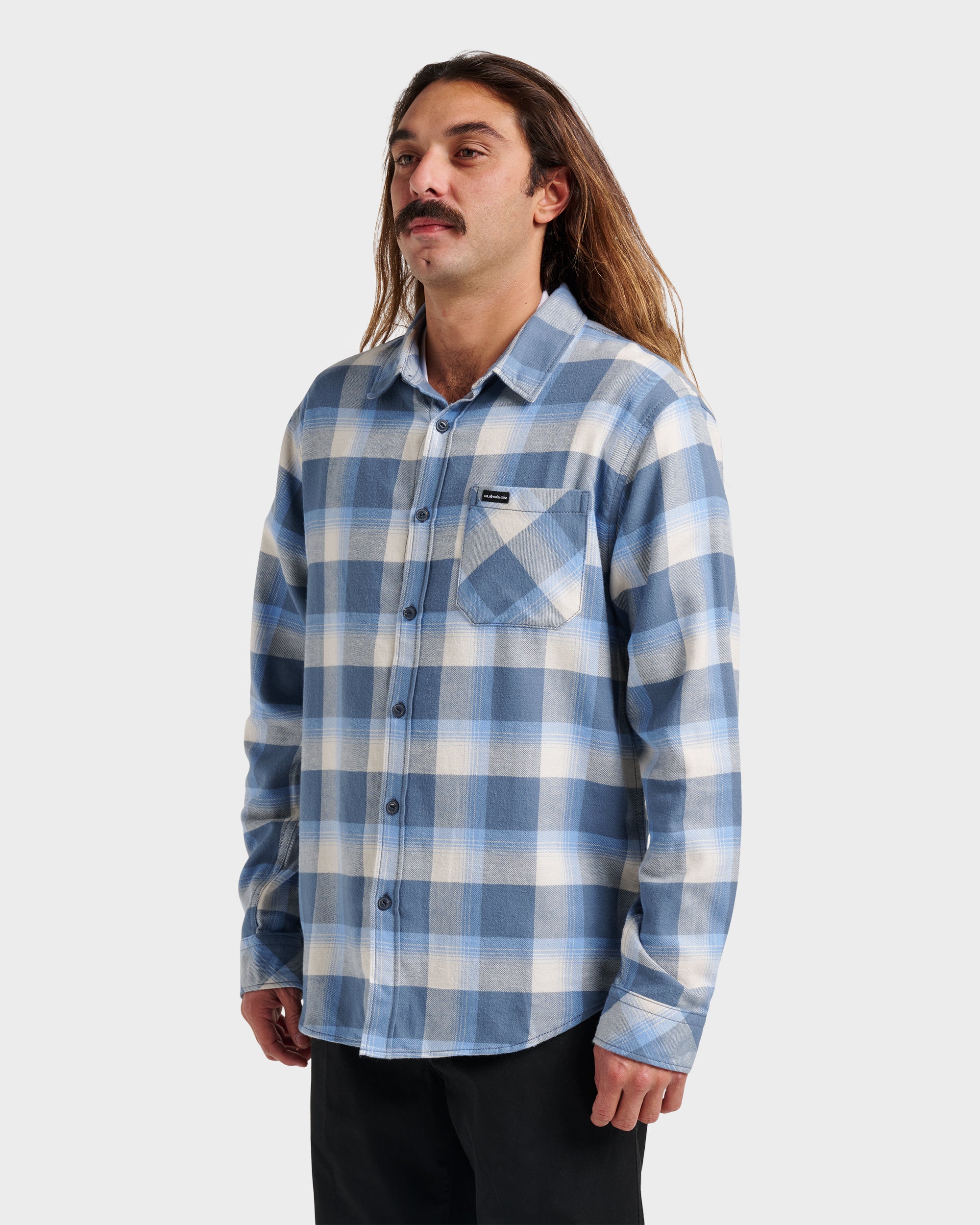 Penmar Check Flannel Shirt - China Blue - Image 3