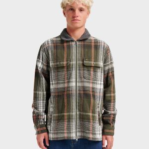 Campo Zip Flannel Shirt - Grape Leaf