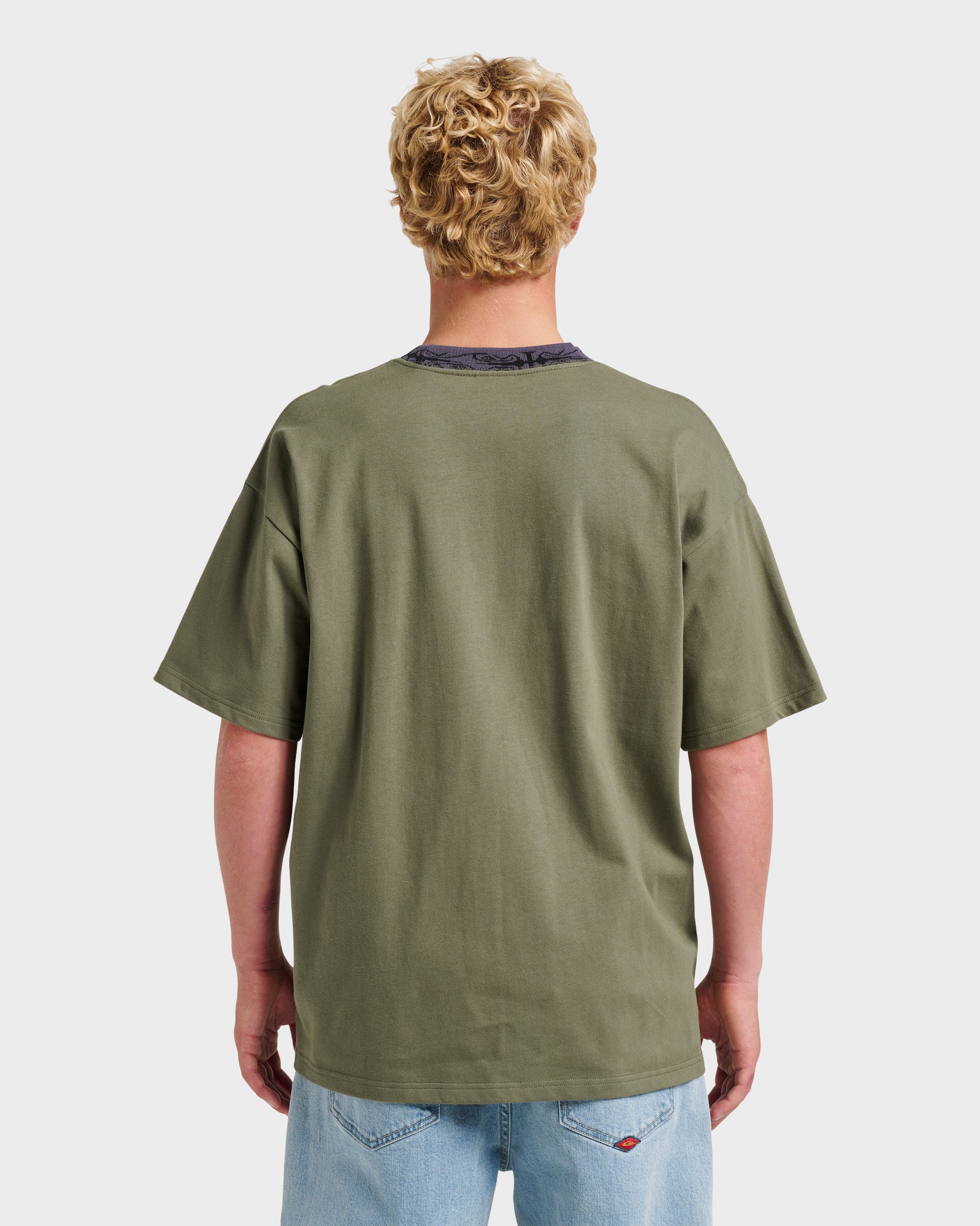 Mercury Ringer T-shirt - Dusty Olive - Image 2