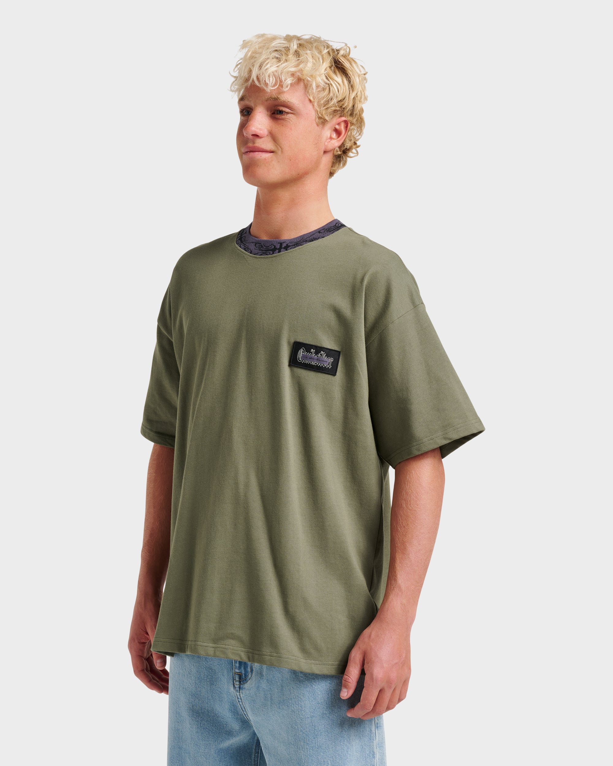 Mercury Ringer T-shirt - Dusty Olive - Image 3