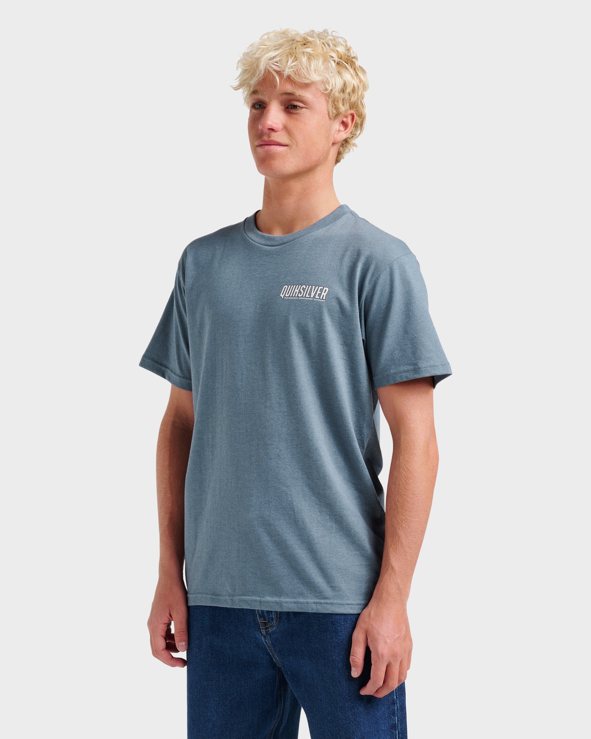 Ride Side Up Classic T-shirt - China Blue Heather - Image 3