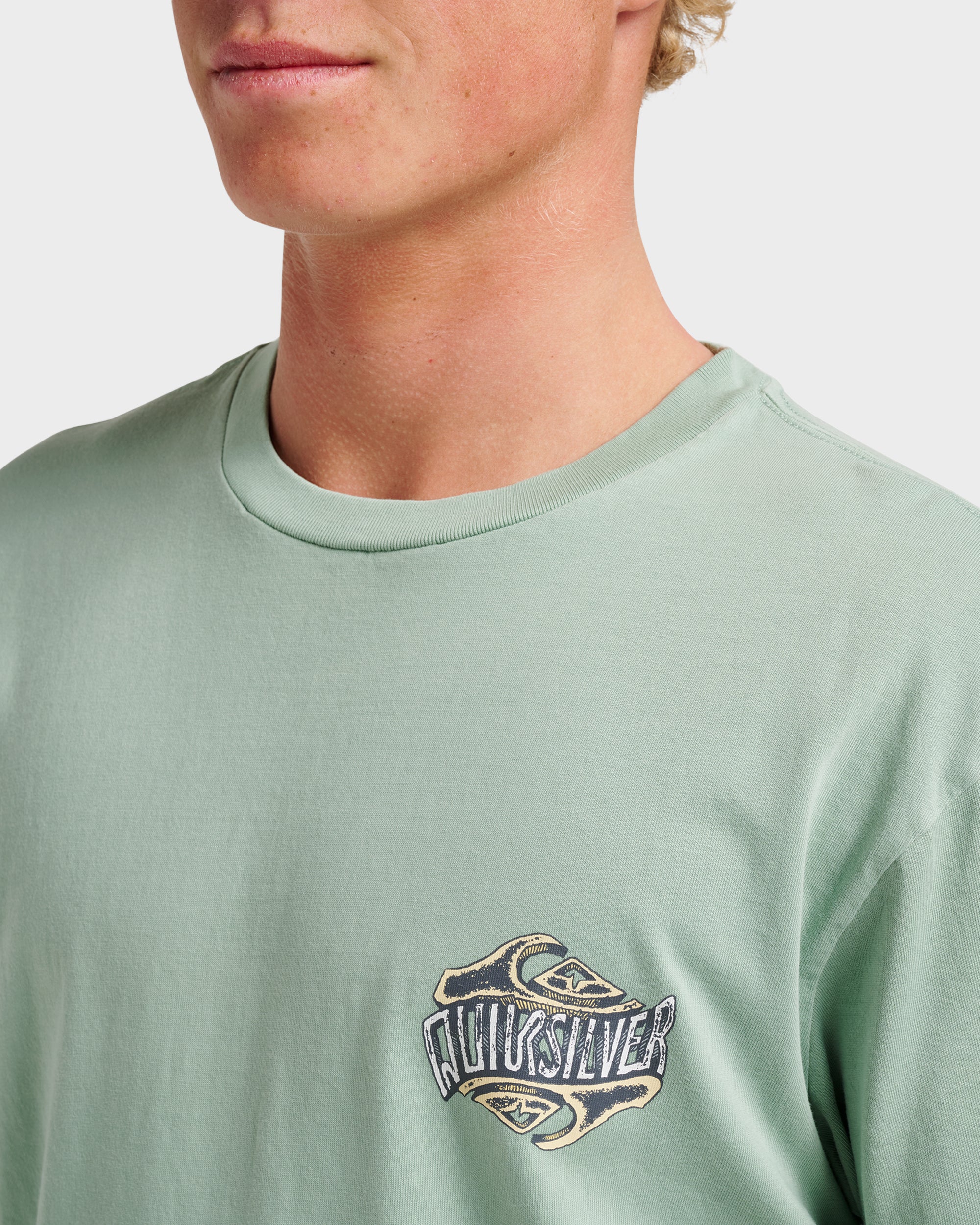 Three Deeppigment Dye T-Shirt - Granite Green - Image 4