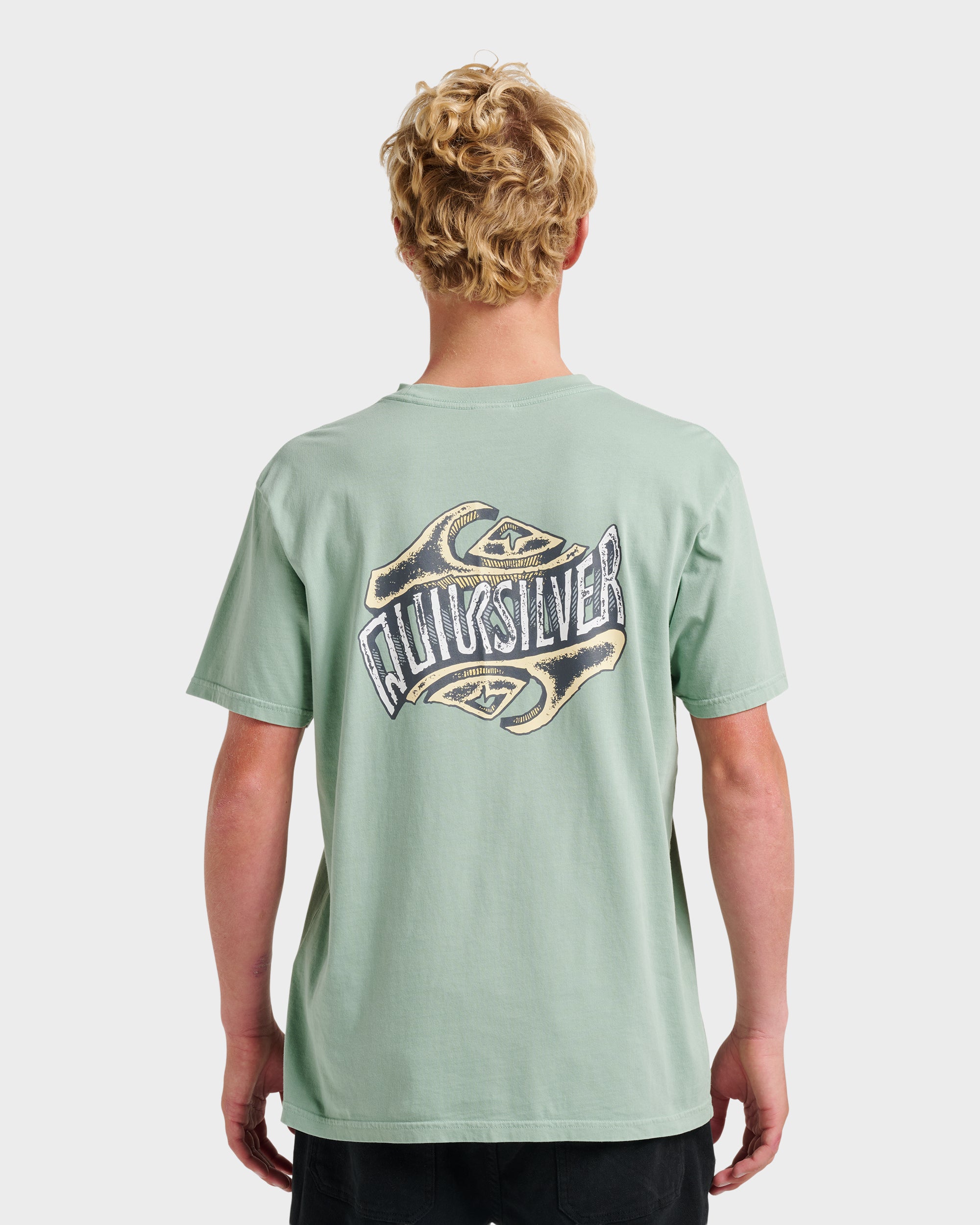 Three Deeppigment Dye T-Shirt - Granite Green - Image 2
