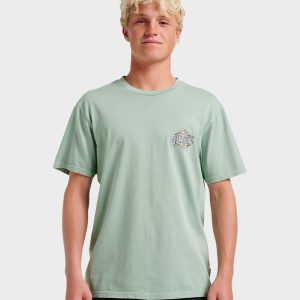 Three Deeppigment Dye T-Shirt - Granite Green