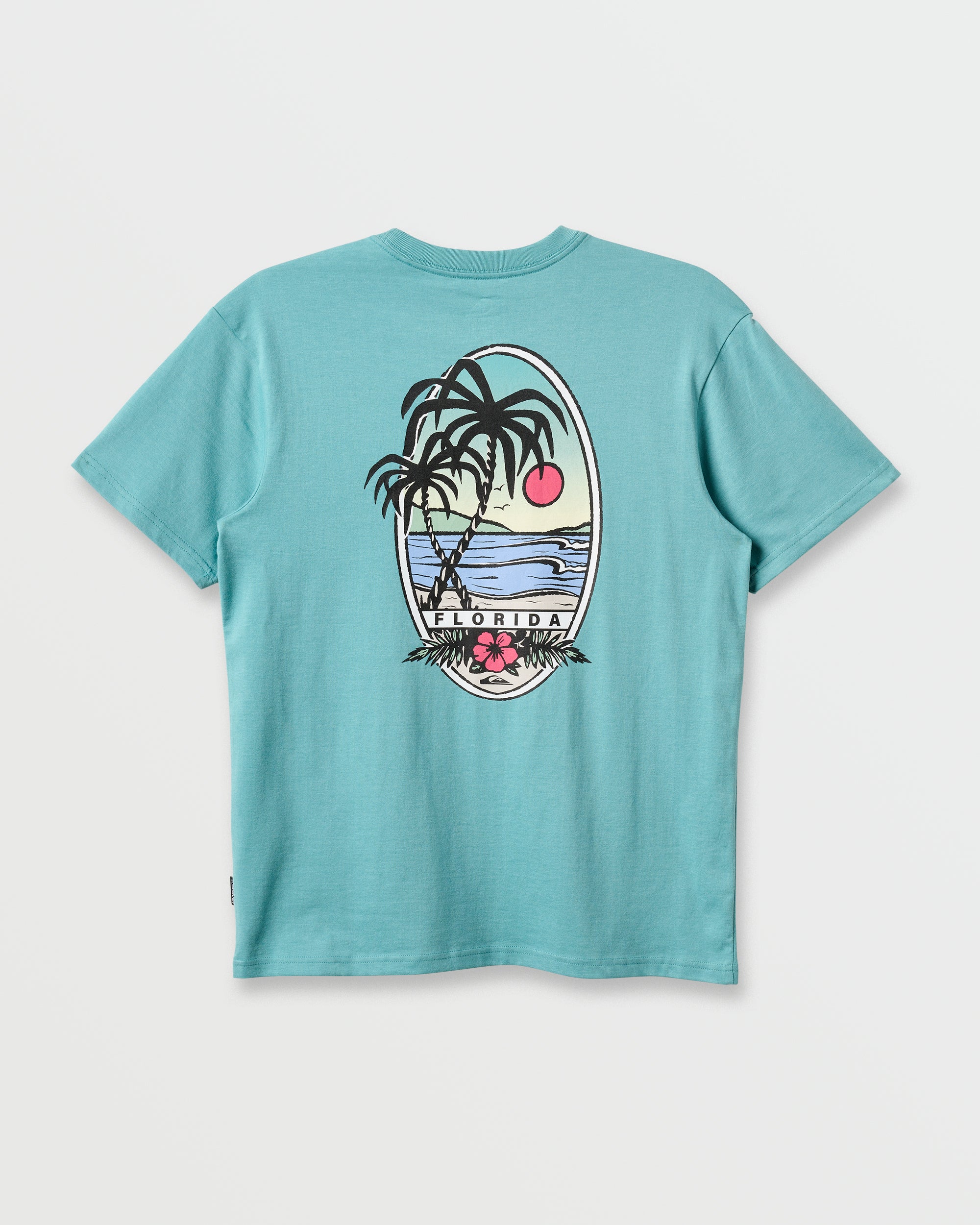 Fl Florida Lookout Point Classic T-shirt - Dusty Turquoise Heather - Image 6