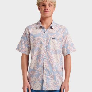 Palm Trip Classic Short Sleeve Shirt - Ashley Blue