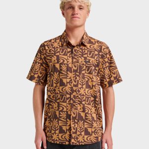 Terra Classic Stretch Short Sleeve Shirt - Chocolate